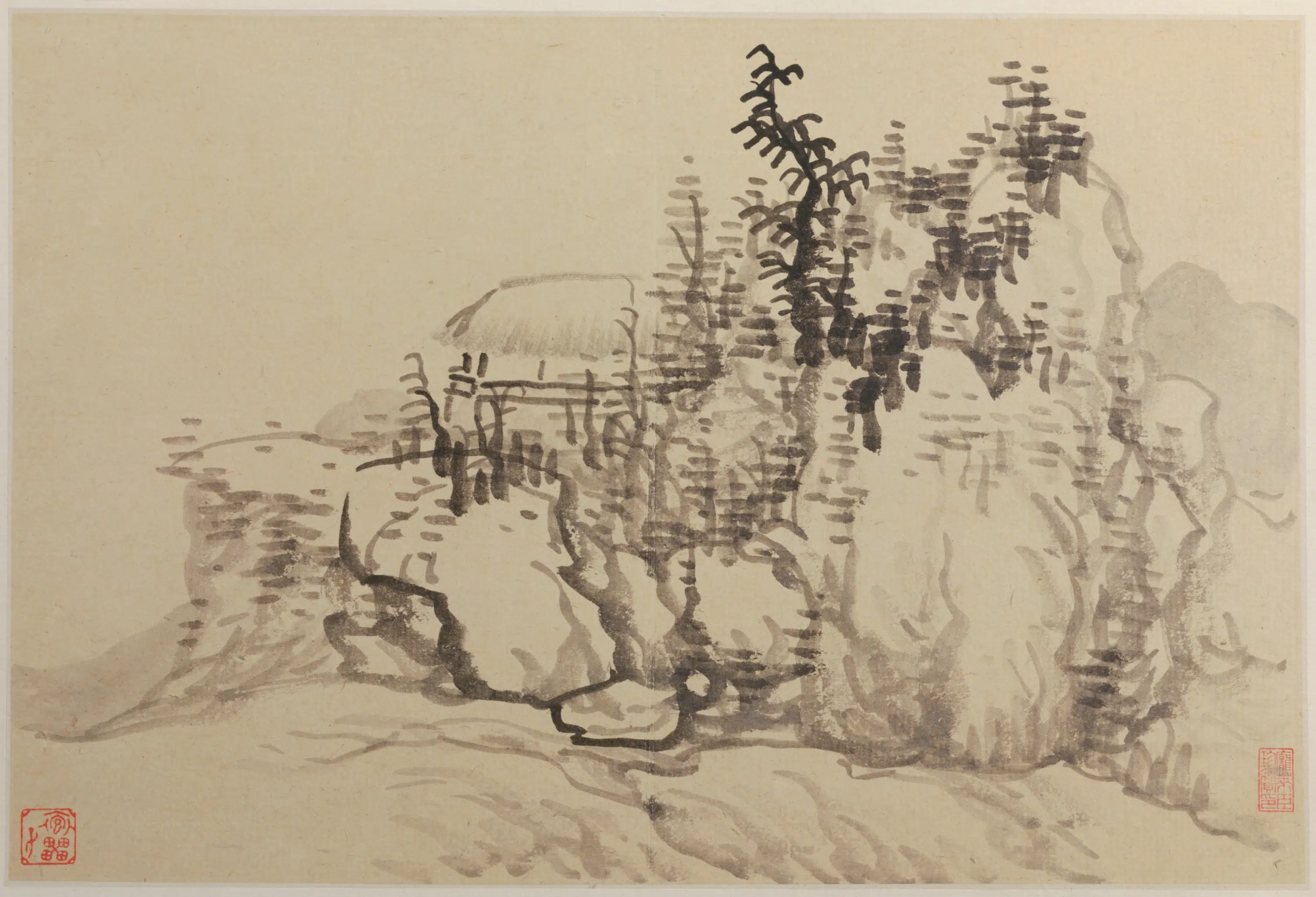 清代【龚贤】《山水册（17开）》 第14张