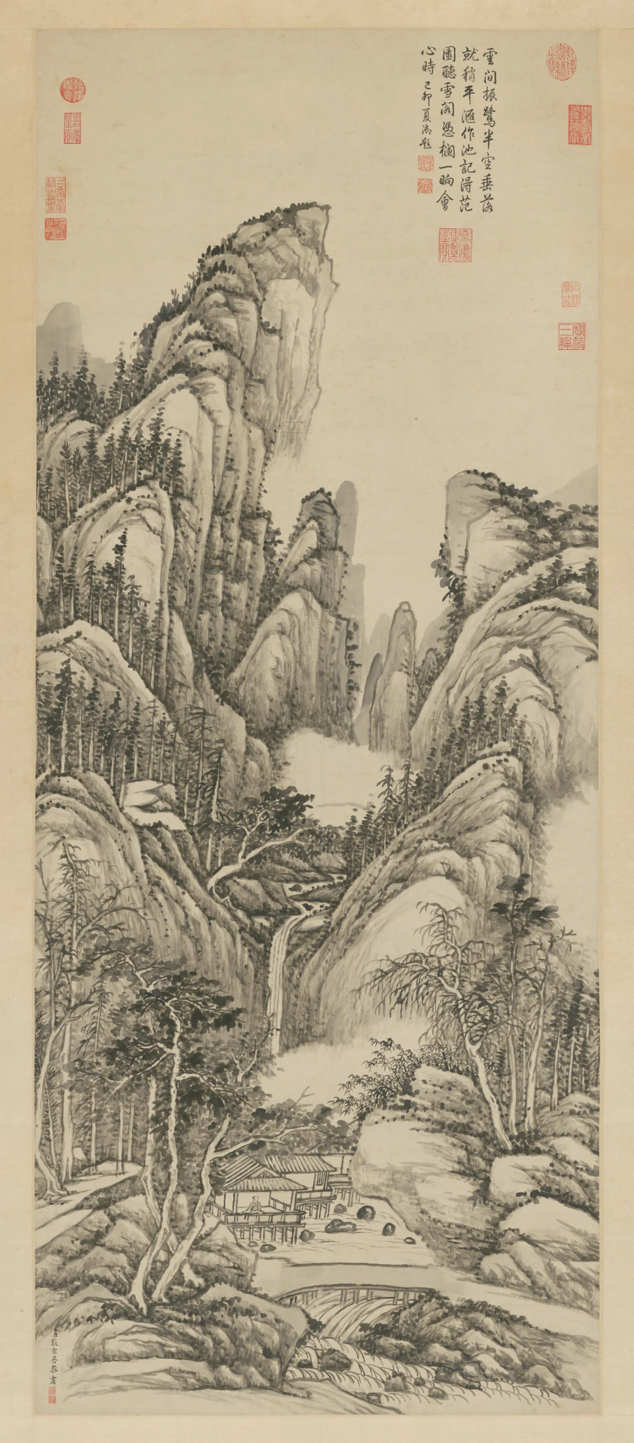 清代【张宗苍】《山水图轴-2》