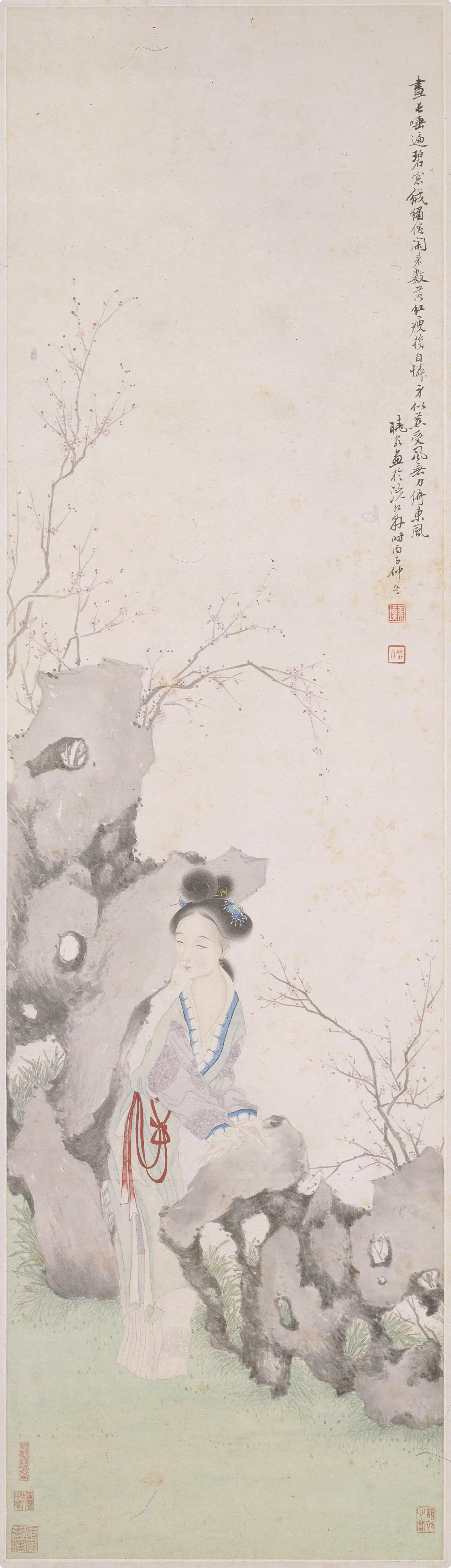 清代【姜壎】《仕女图轴》