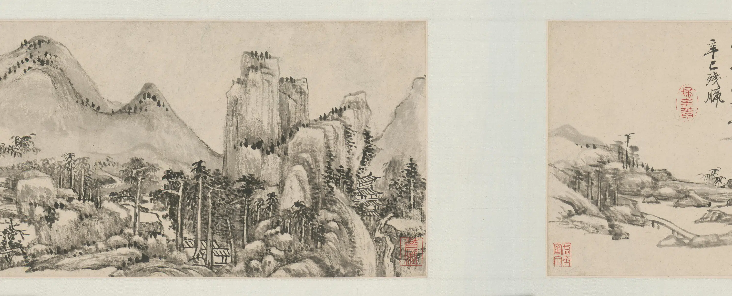 清代【王原祁】《仿古山水六段卷》 第6张