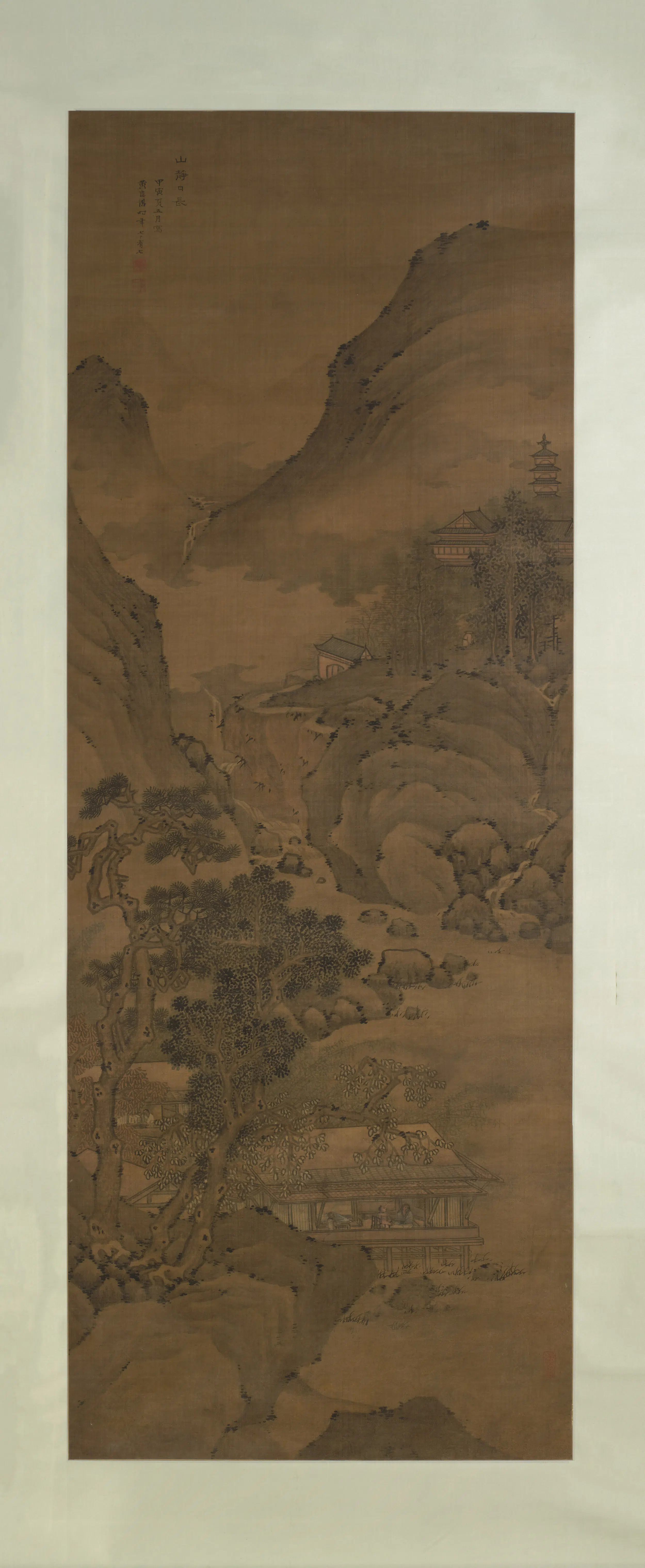 清代【黄应谌（黄应湛）】《山静日长图轴》 第1张