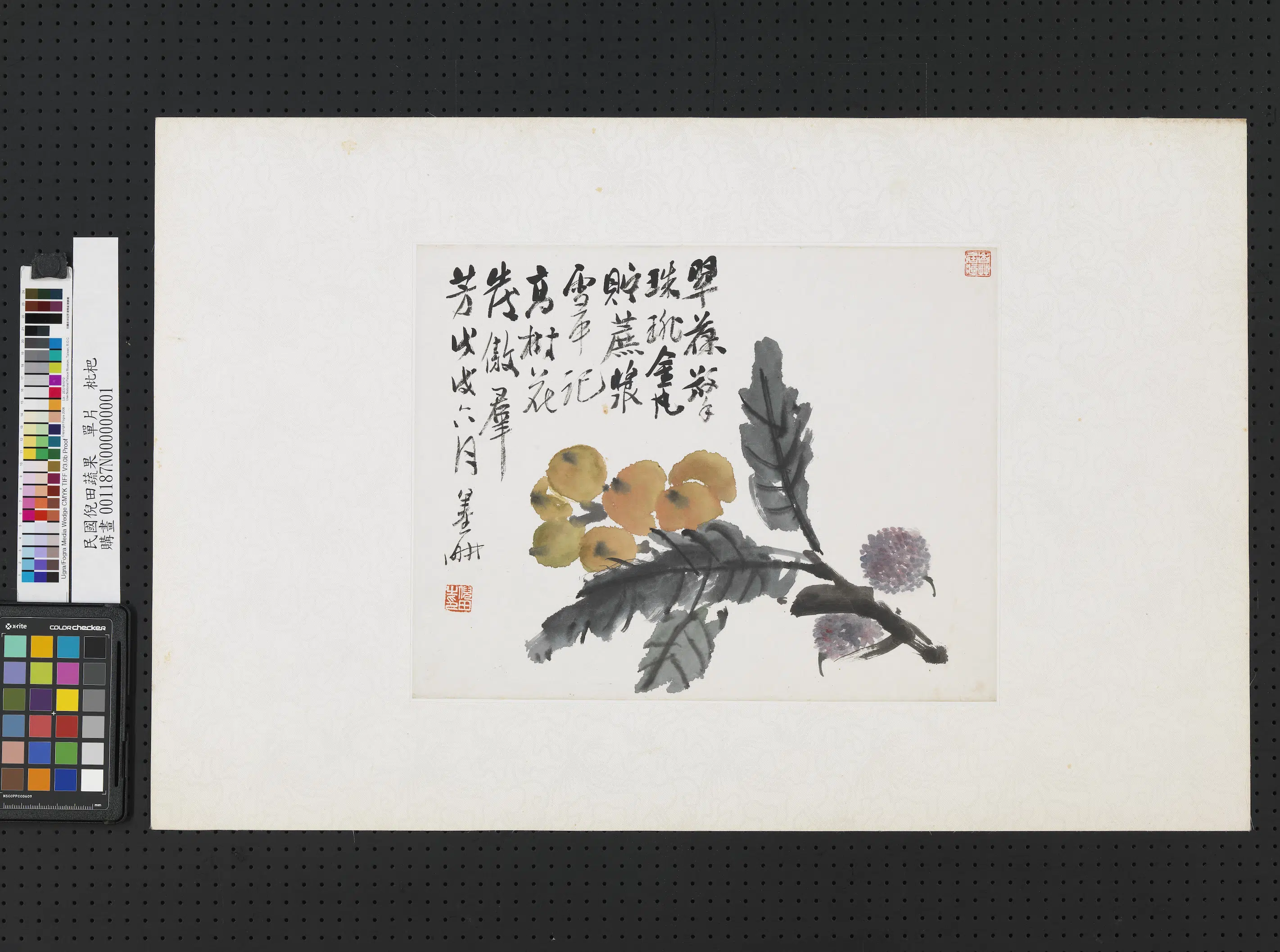清代【倪田】《蔬果单片图》 第2张 清代【倪田】《蔬果单片图》 第2张