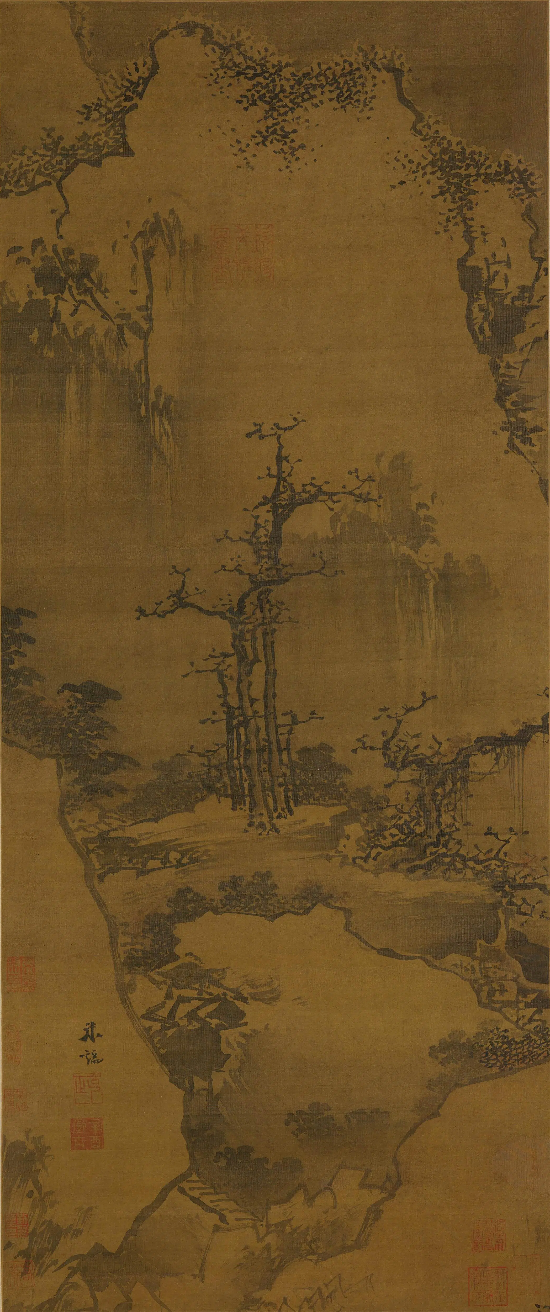 明朝【朱端】《雪景图轴》