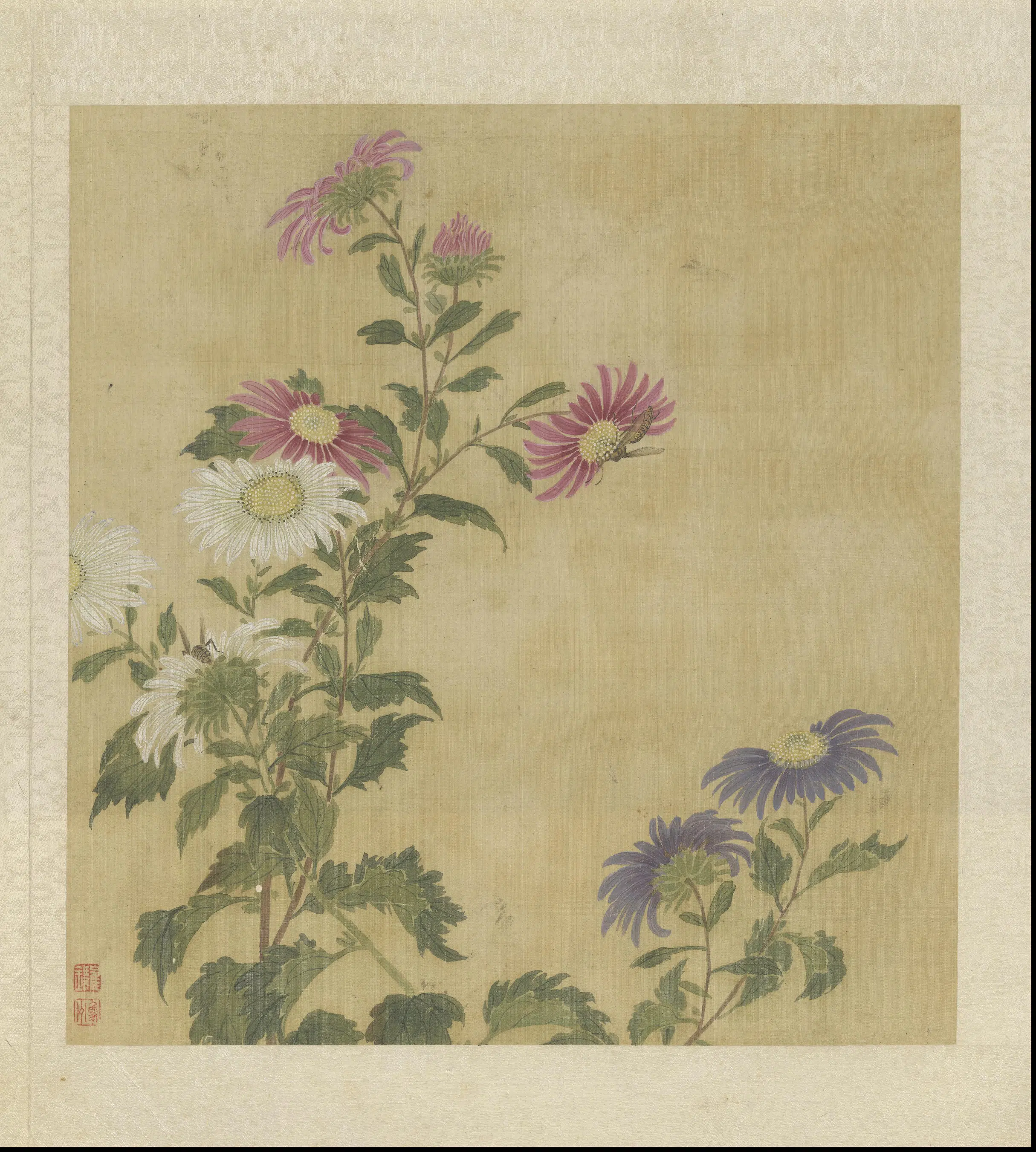 清代【崔鏏】《花卉草虫图册》 第15张