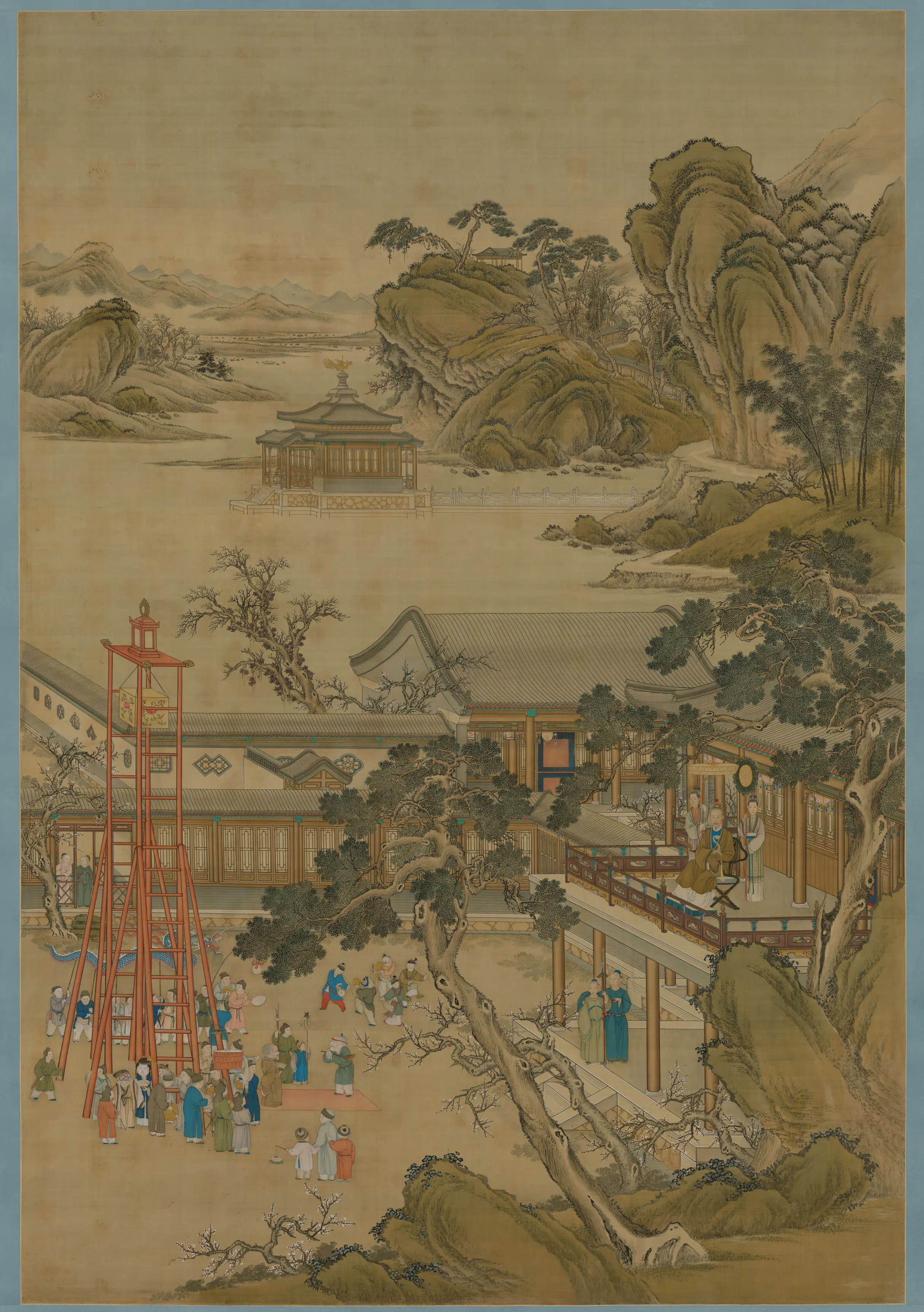 清代【郎世宁】《乾隆帝元宵行乐图》 第1张