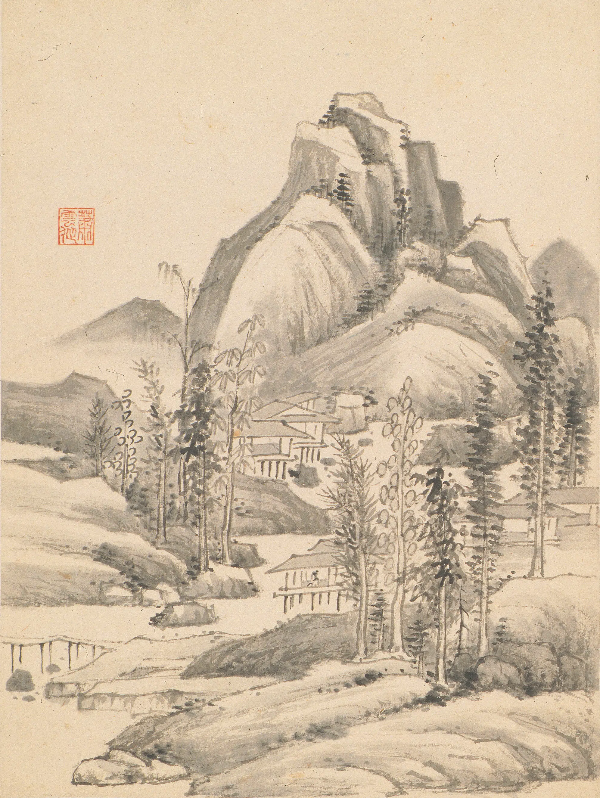 清代【萧云从】《山水册》 第2张 清代【萧云从】《山水册》 第2张