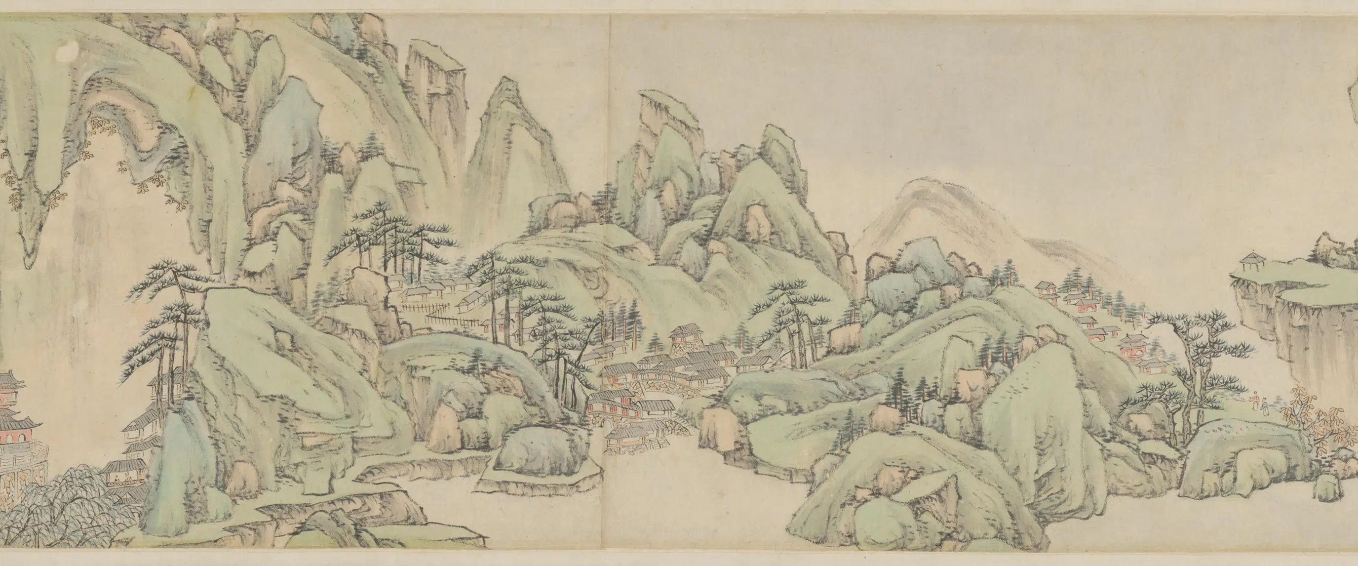 清代【萧云从】《仿古山水图屏》 第7张
