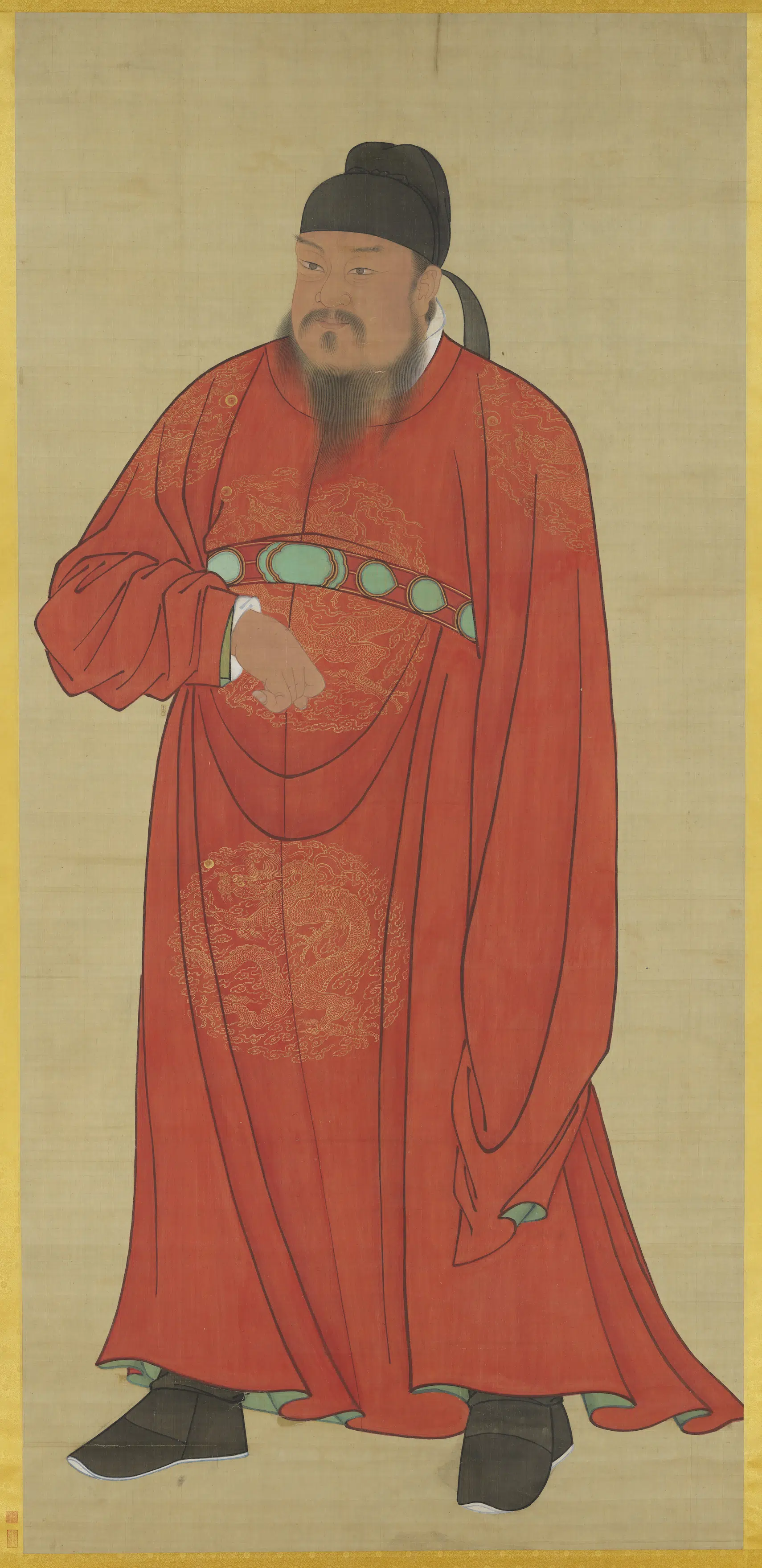 唐朝《唐高祖立像图轴》