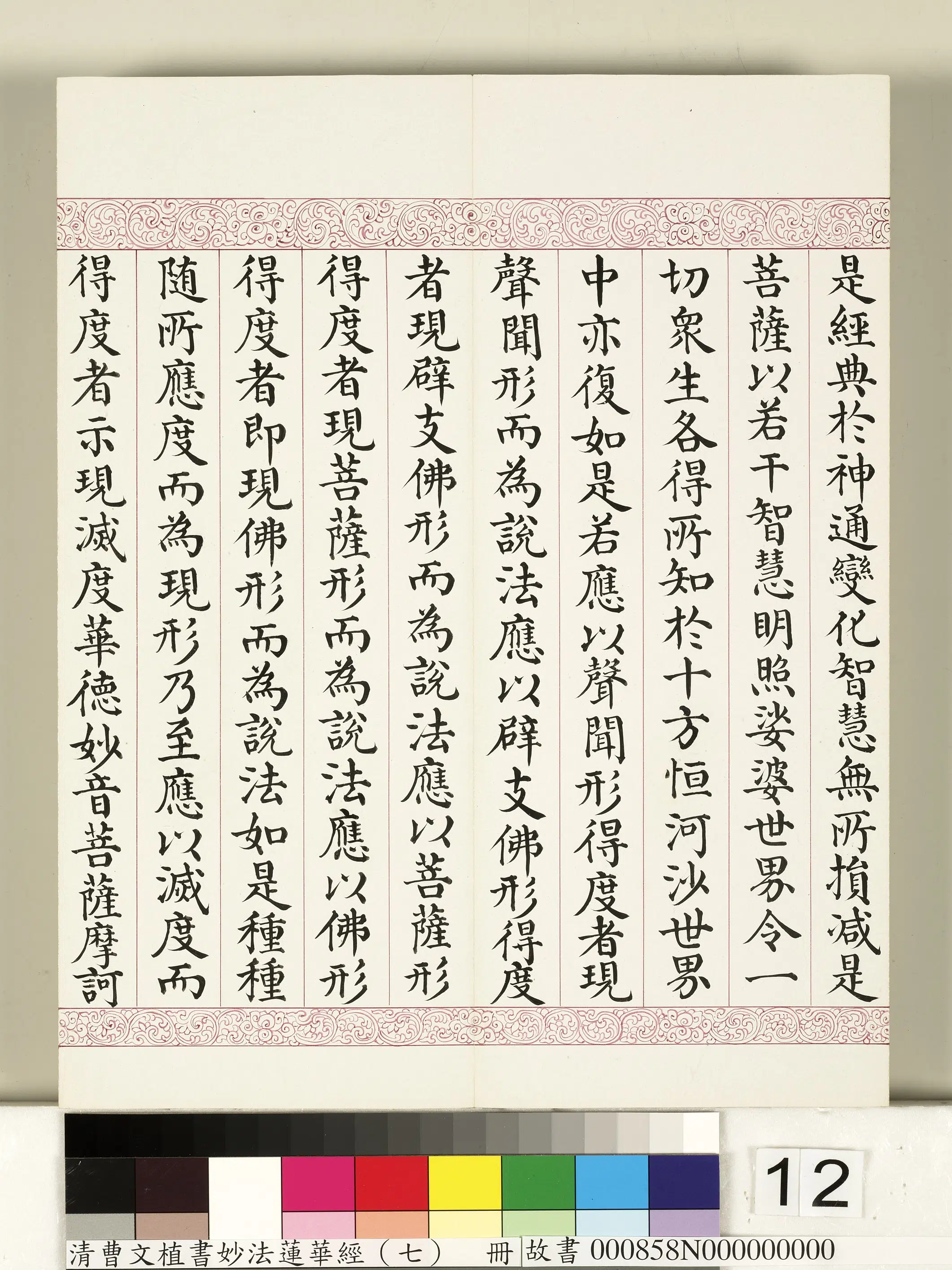 清代【曹文埴】《妙法莲华经（七）册》 第4张