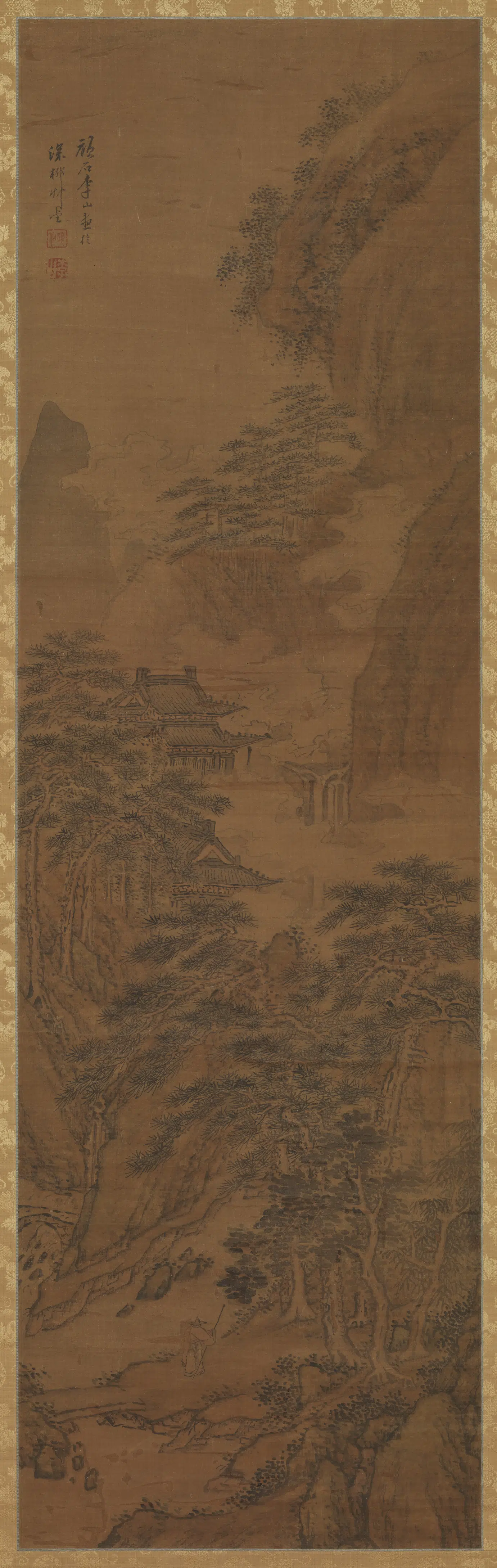 金朝【李山】《仙山楼阁图轴》