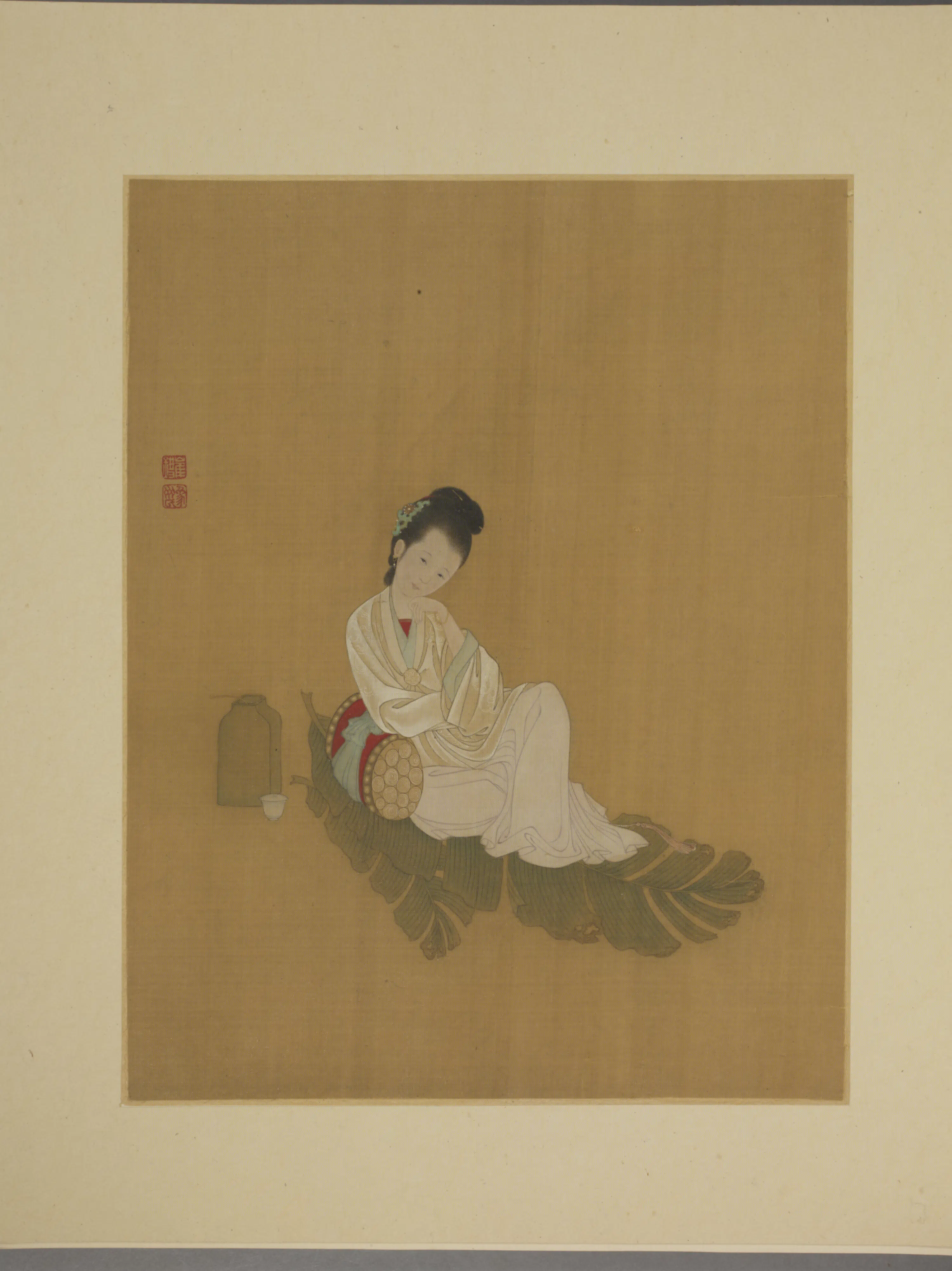 清代【崔鏏】《仕女图册》 第9张