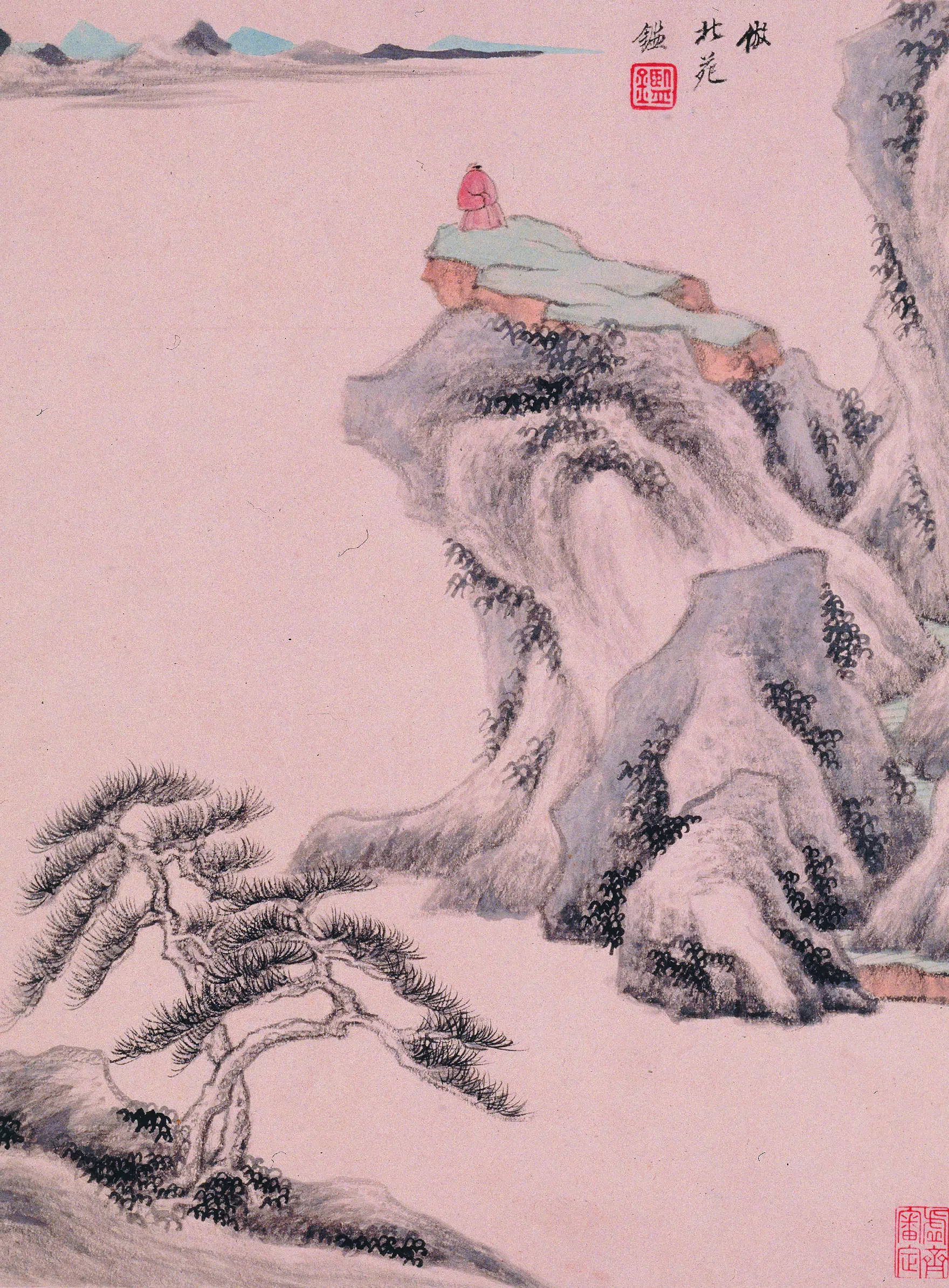 清代【王鉴】《仿古山水册-4》 第6张 清代【王鉴】《仿古山水册-4》 第6张