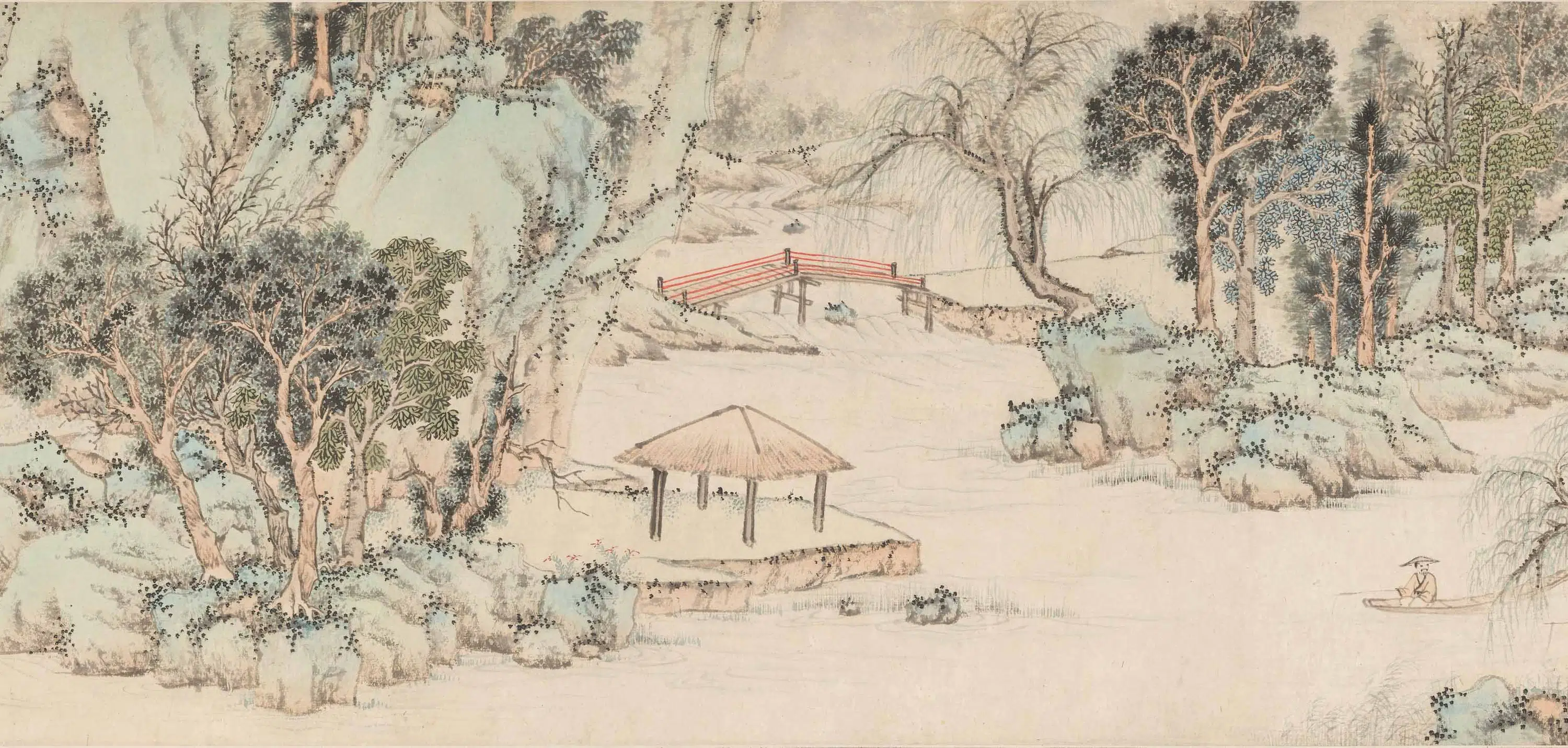 明朝【文从昌】《江村春景图卷》 第4张