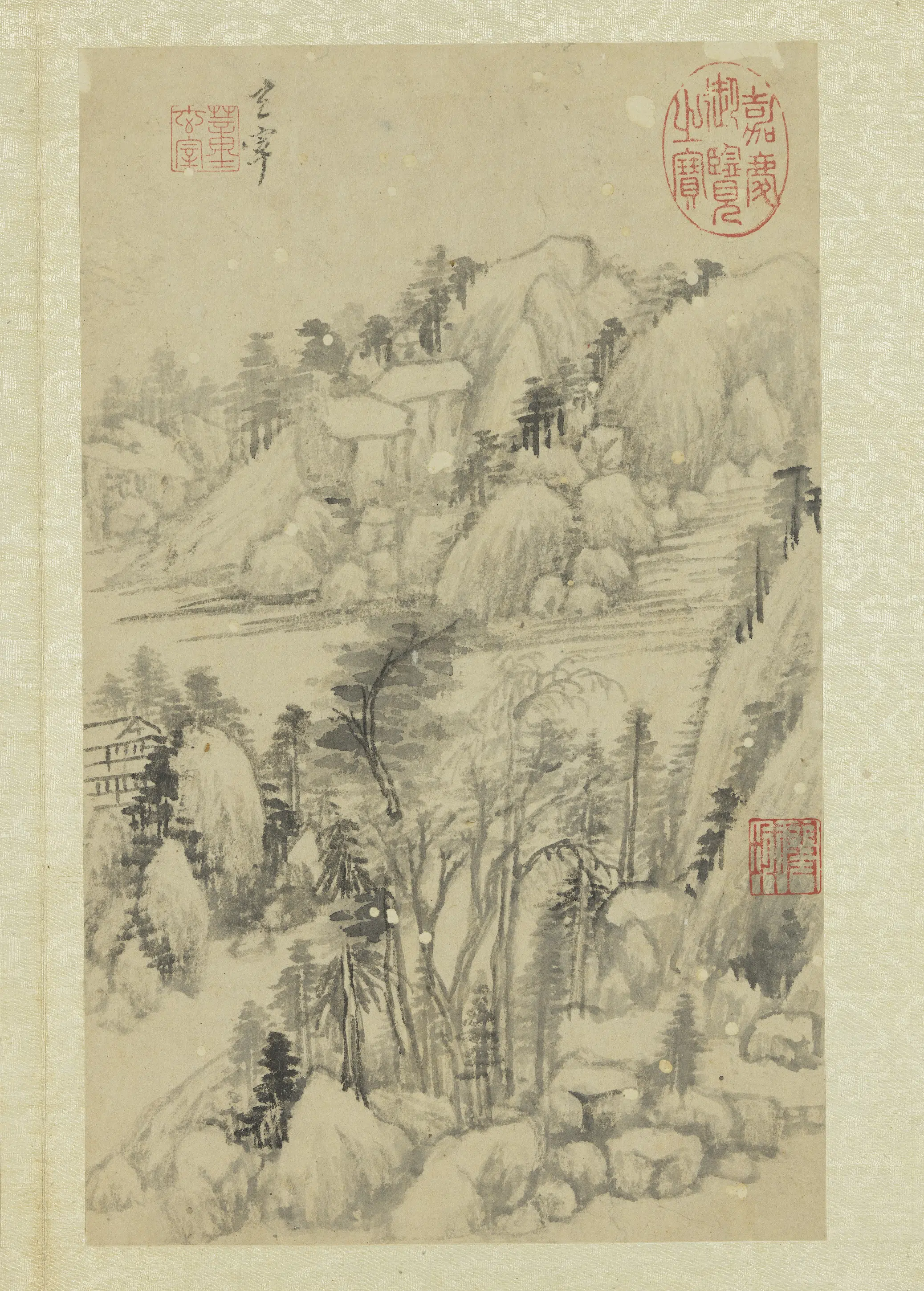 明代【董其昌】《画舟行十景册-茂林迭嶂》