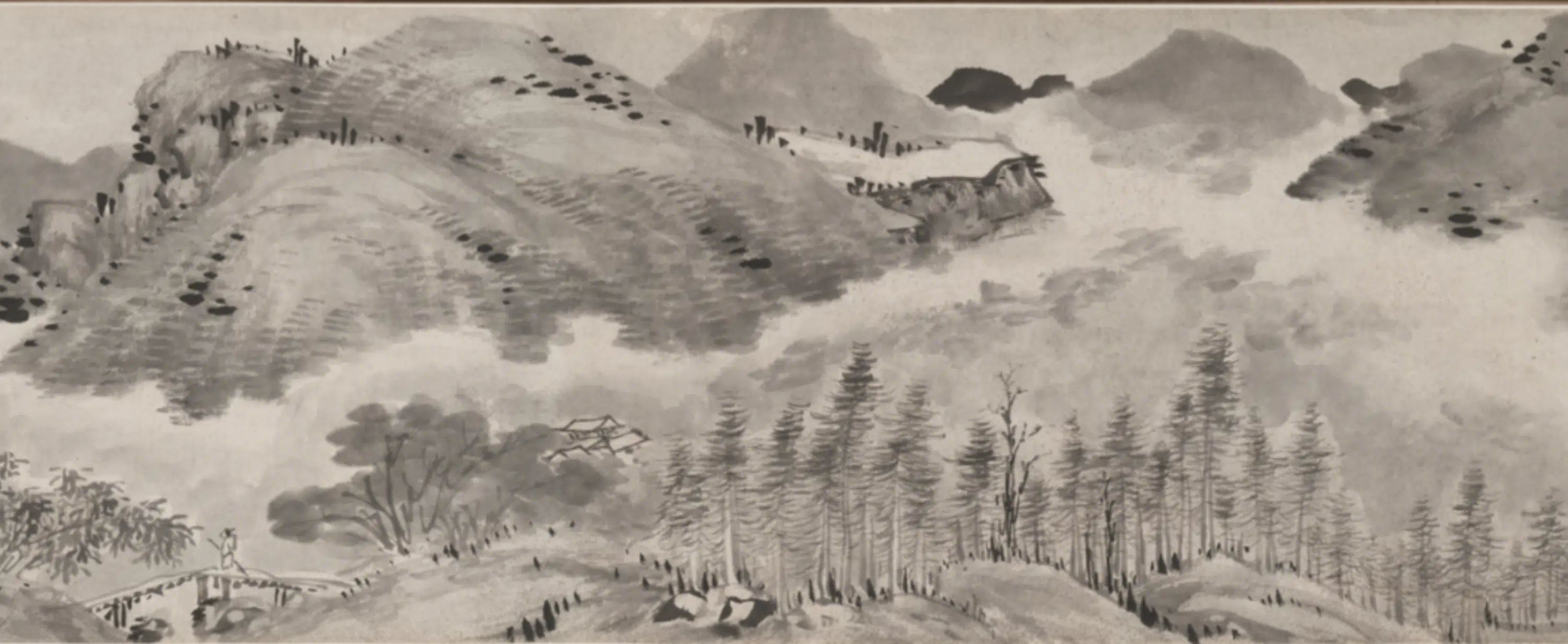 明朝【陈淳(道复)】《仿米山水图卷》 第6张 明朝【陈淳(道复)】《仿米山水图卷》 第6张