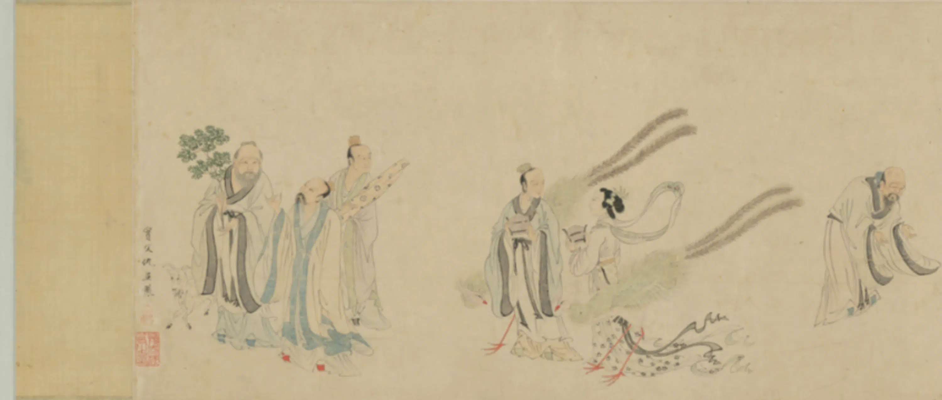 明朝【明人】《仙人图卷》 第1张