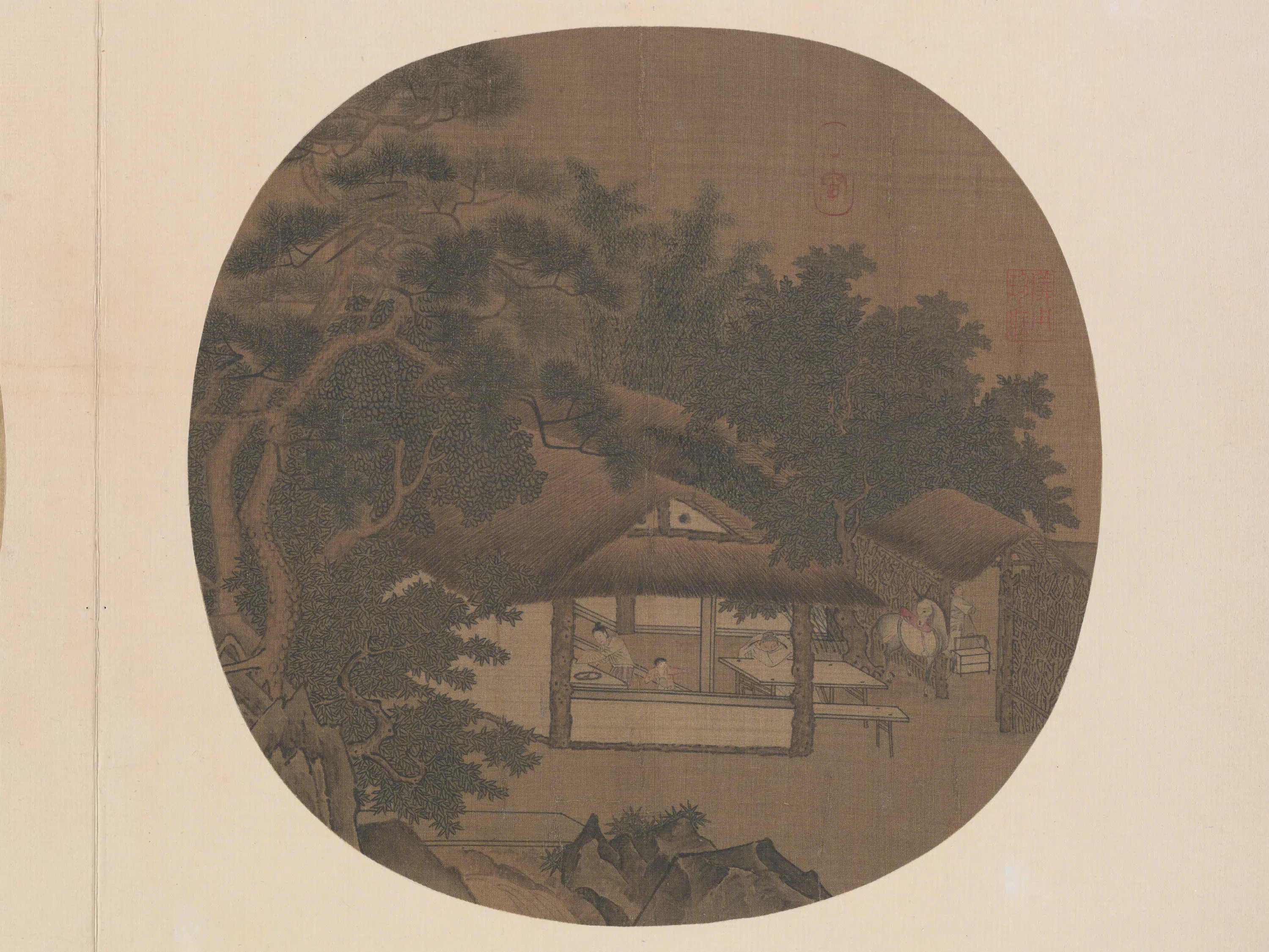 宋代《纨扇画册-宋人征人晓发页》 第1张 宋代《纨扇画册-宋人征人晓发页》 第1张