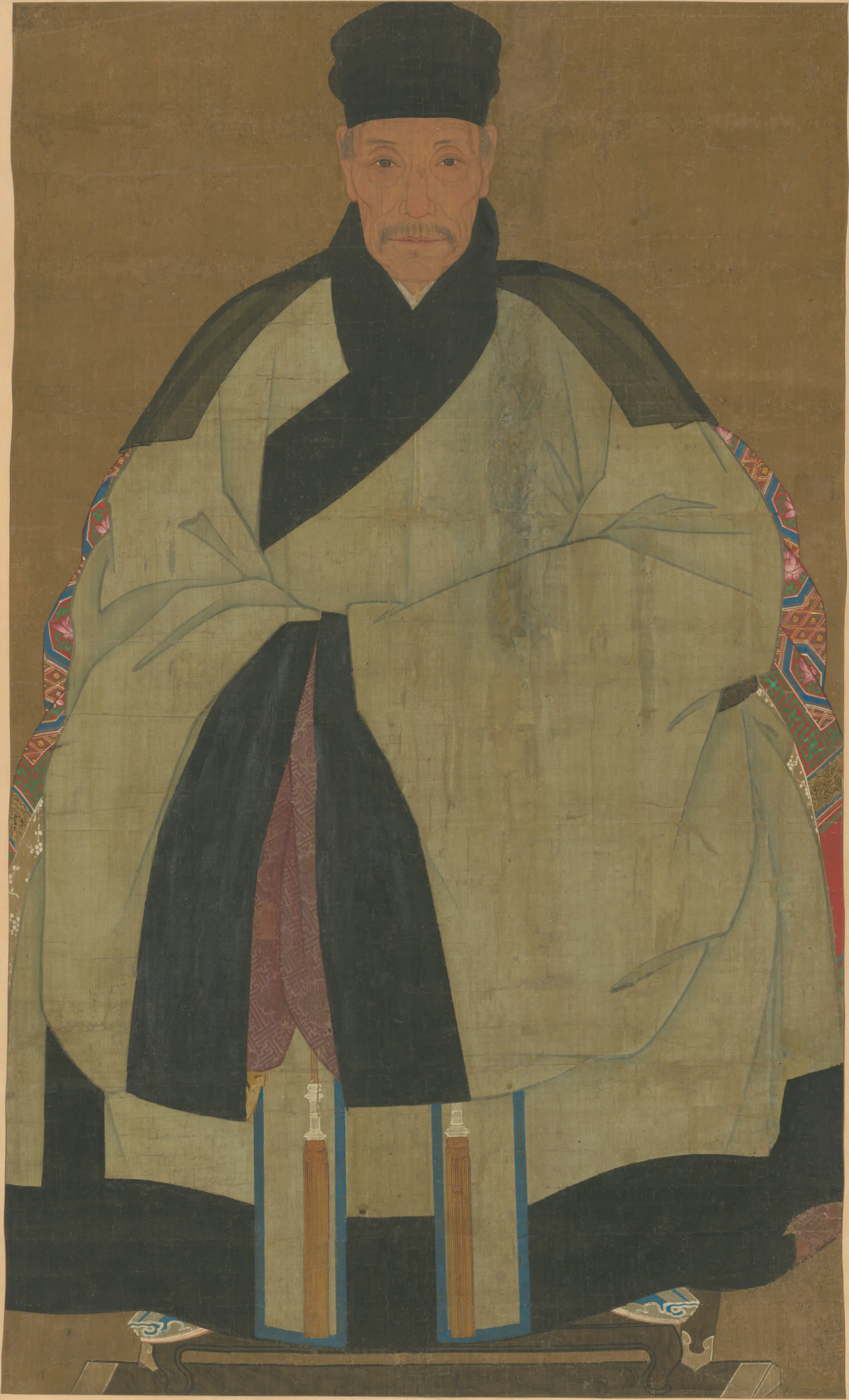明朝【明人】《画男便装像轴》 第1张