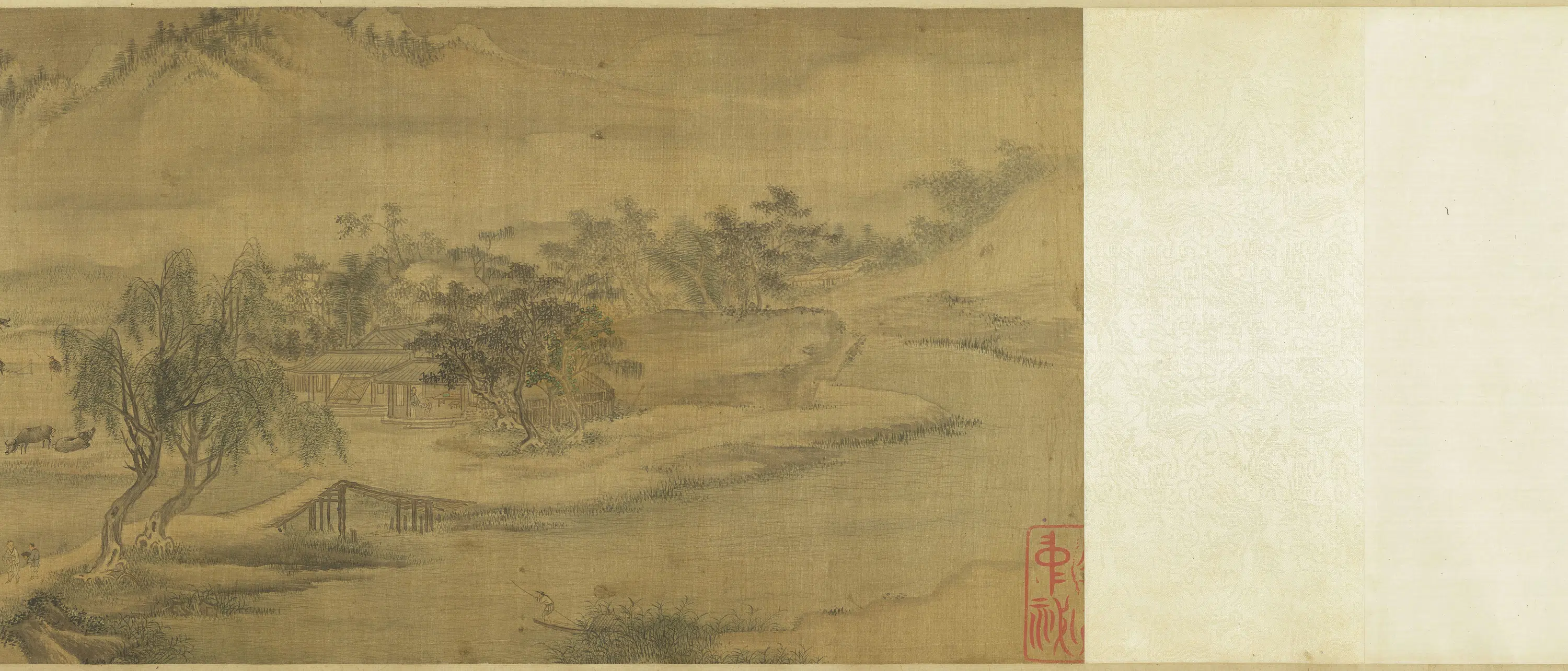 北宋【赵士雷】《江乡农作图卷》 第5张