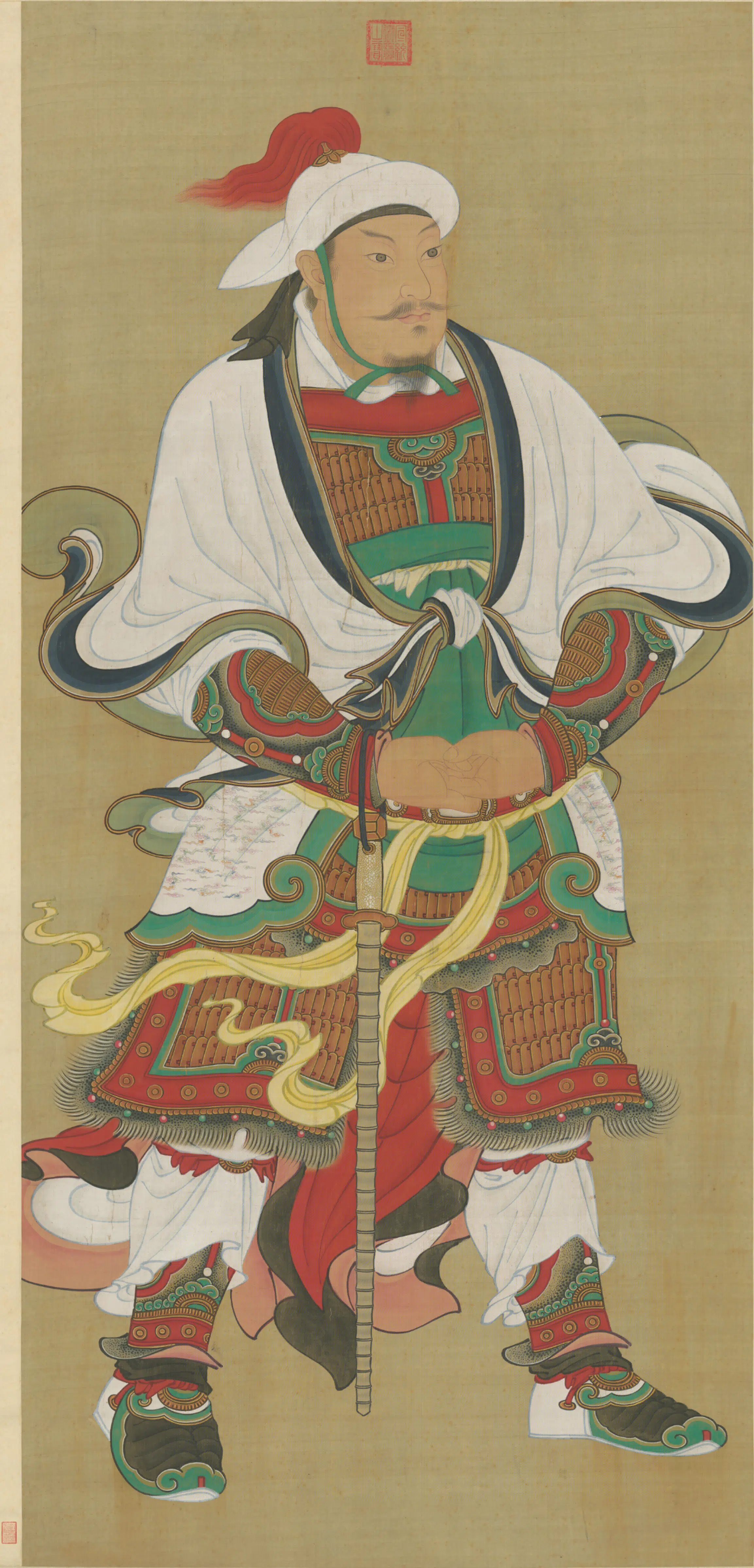 明朝【明人】《画薛仁贵像轴》 第1张