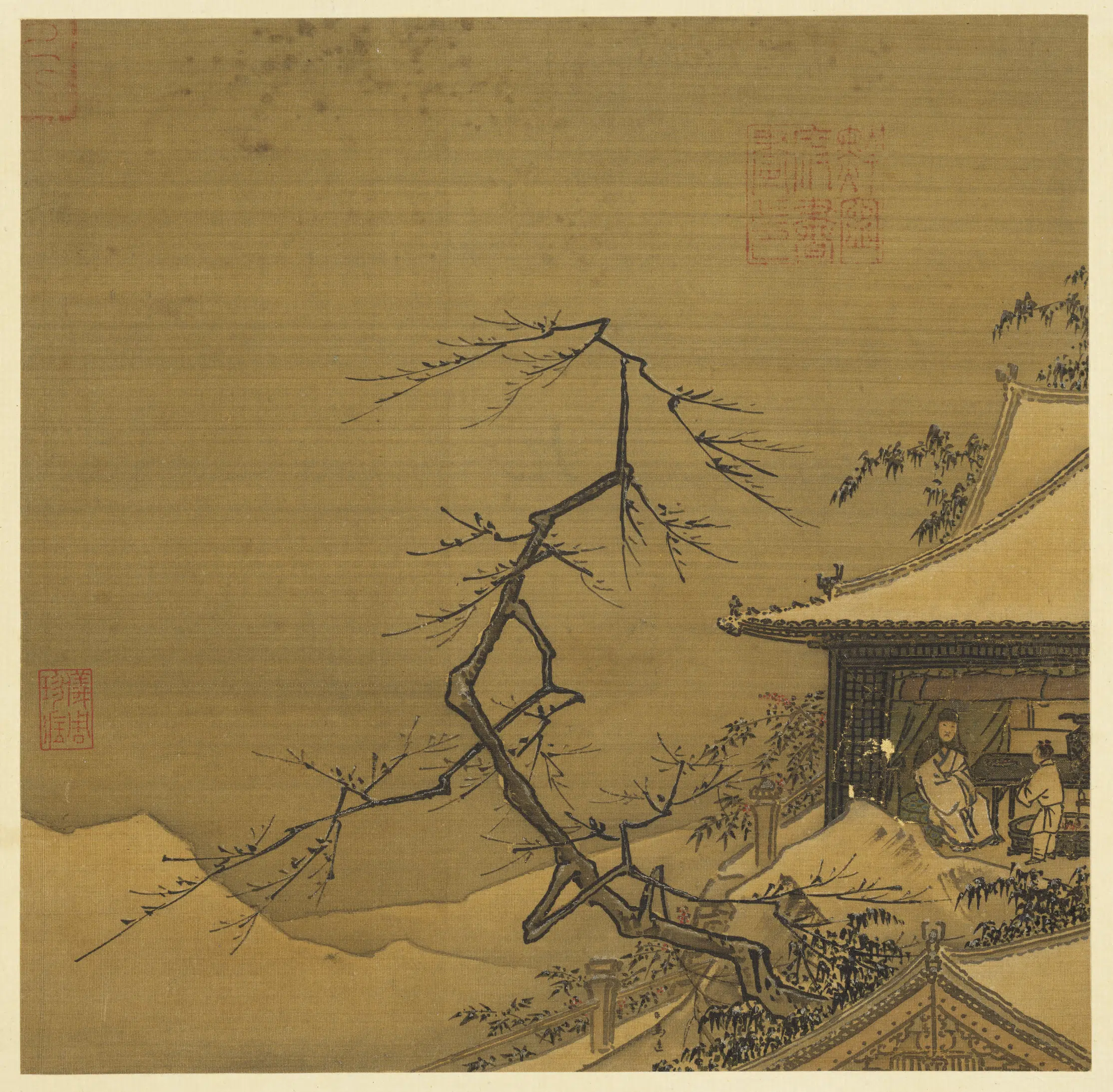 南宋【马远】《雪景图-历代画幅集册》