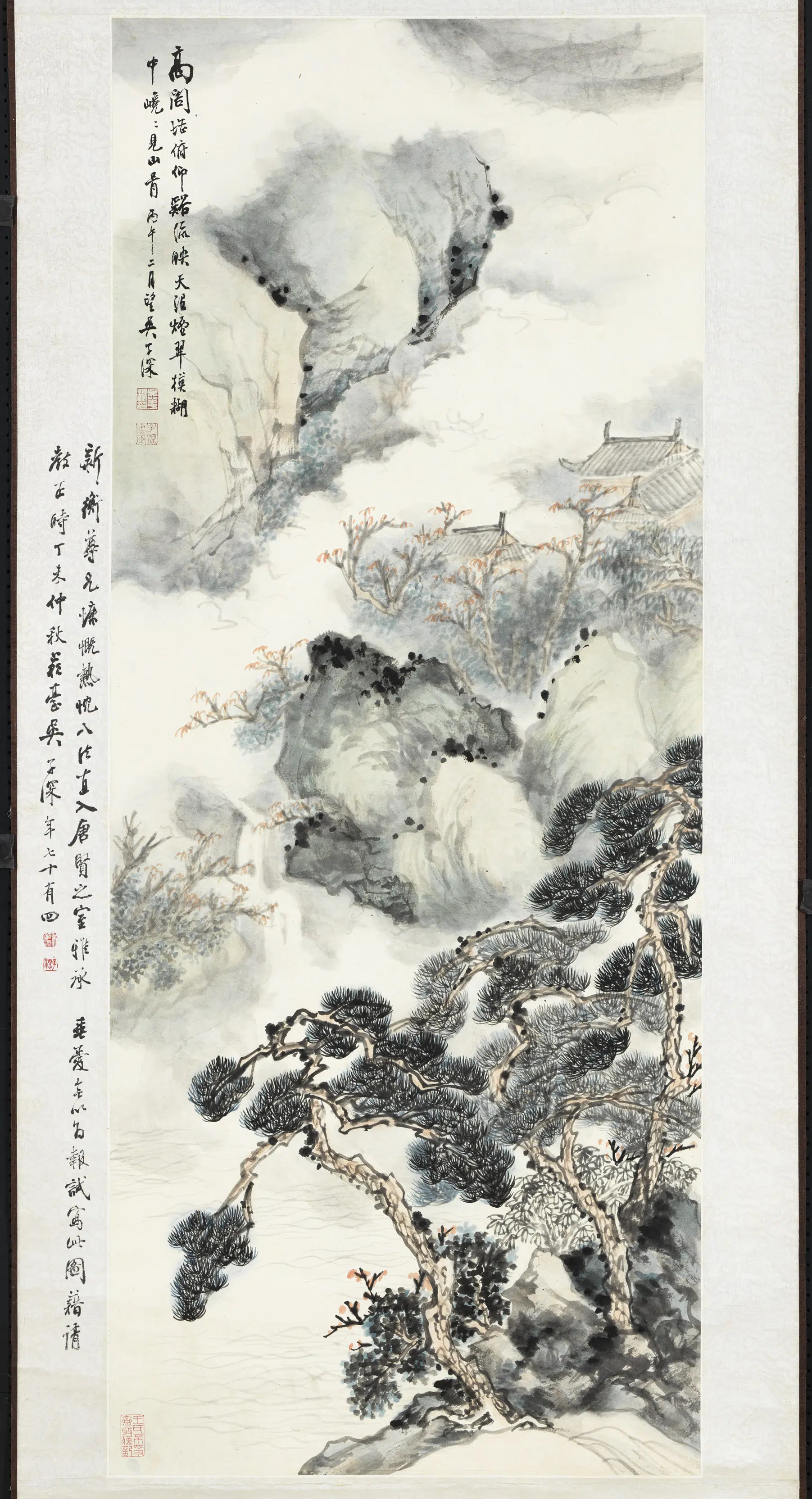 近现代【吴子深】《山水图轴》 第1张