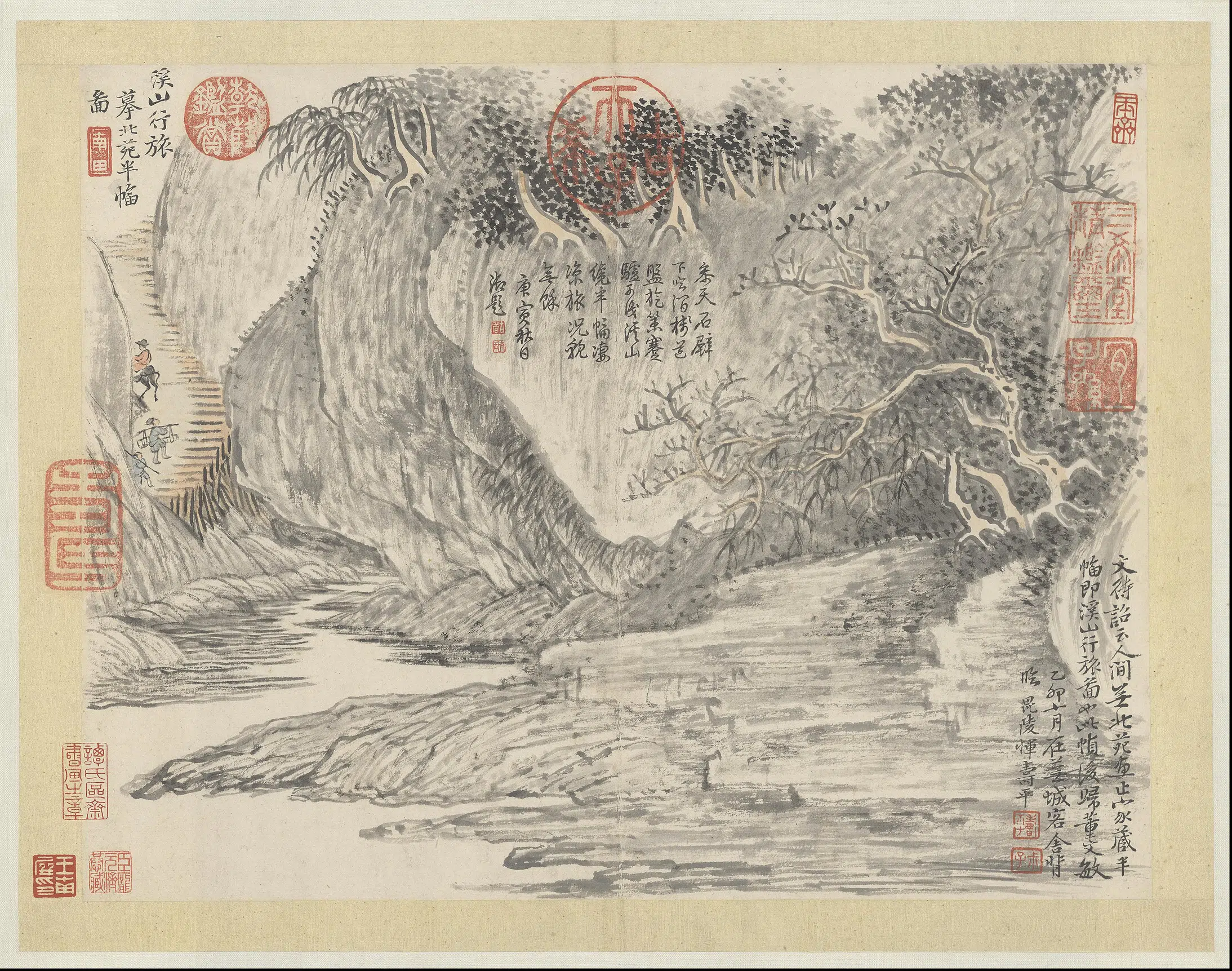 清代【恽寿平】《山水花鸟图册-10开》