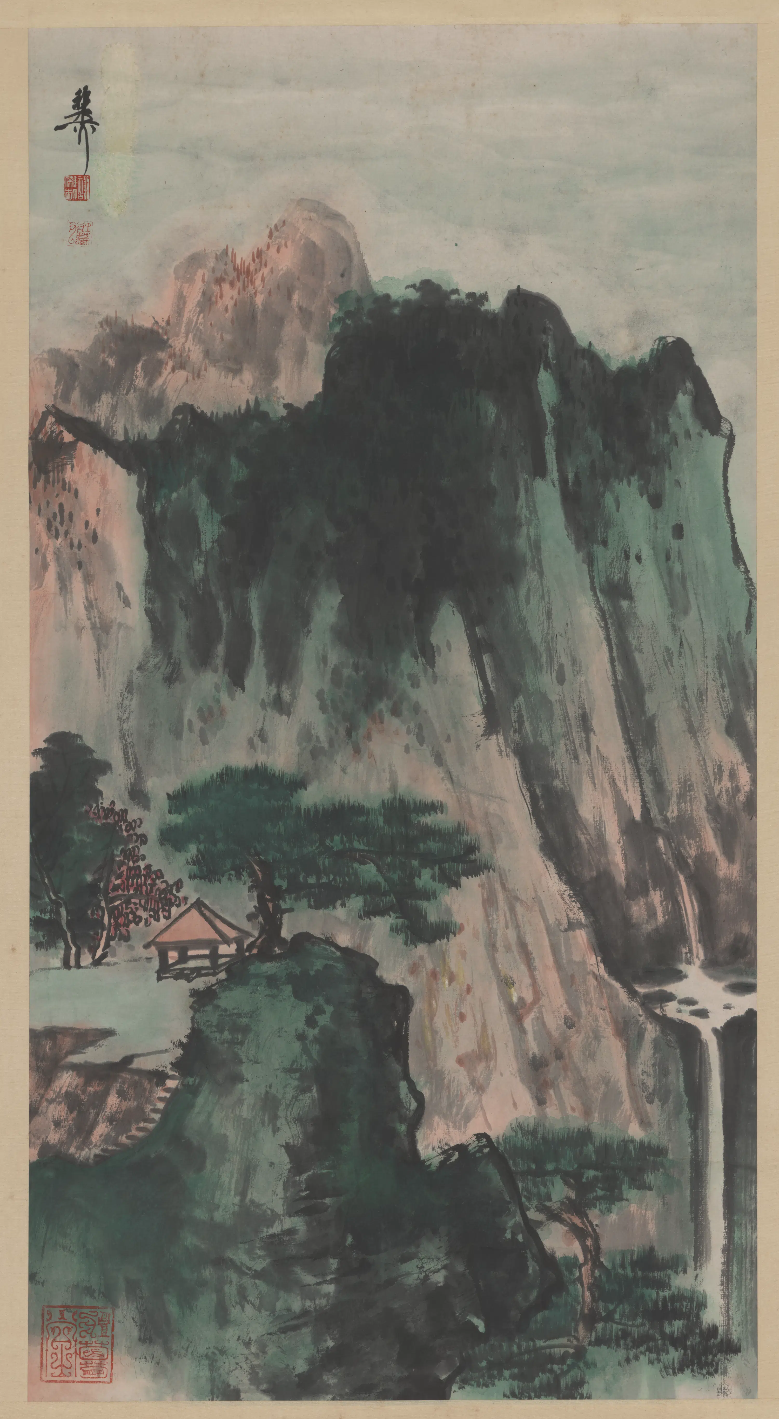 近现代【谢稚柳】《山水图轴》