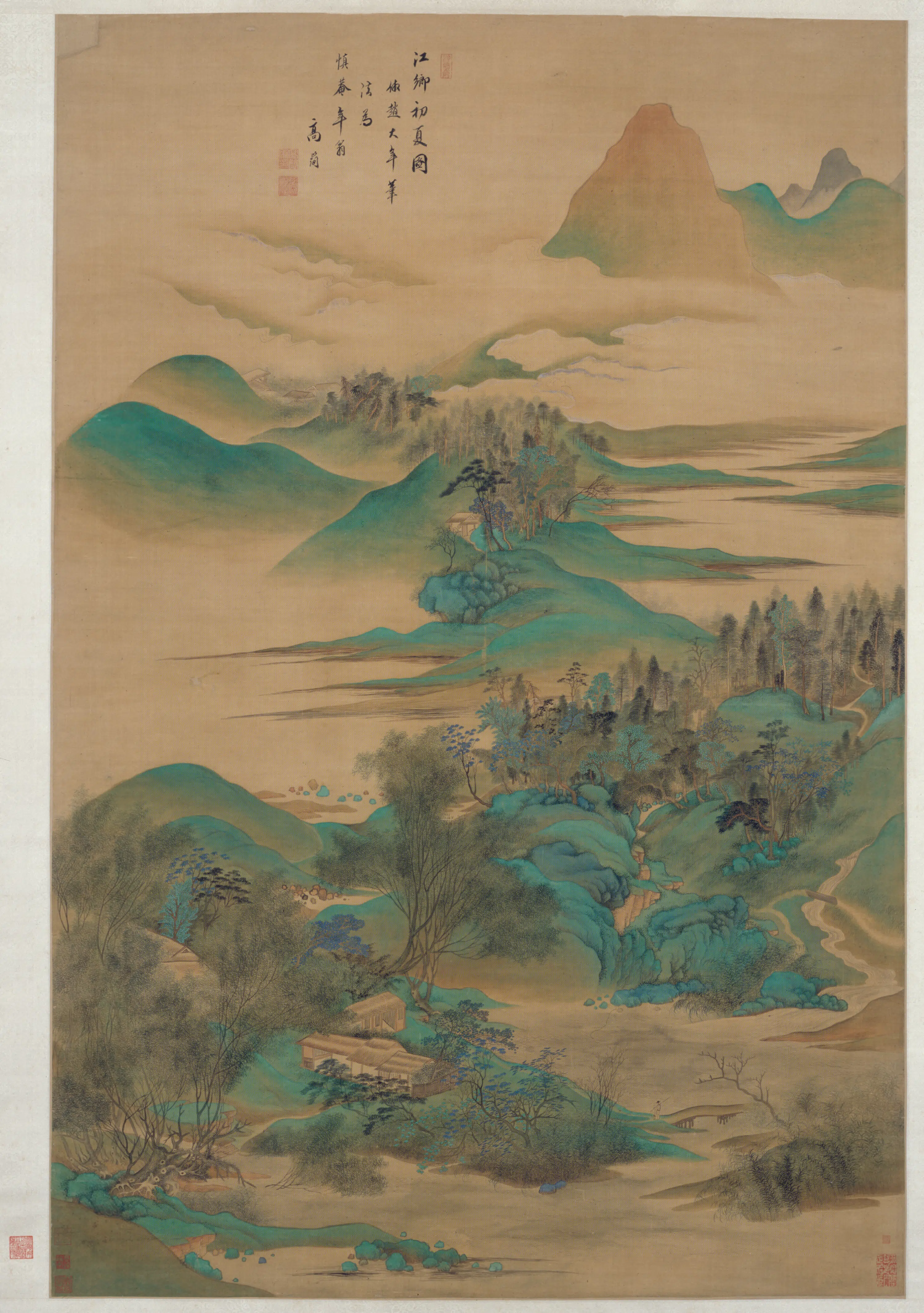 清代【高简】《江乡初夏图轴》