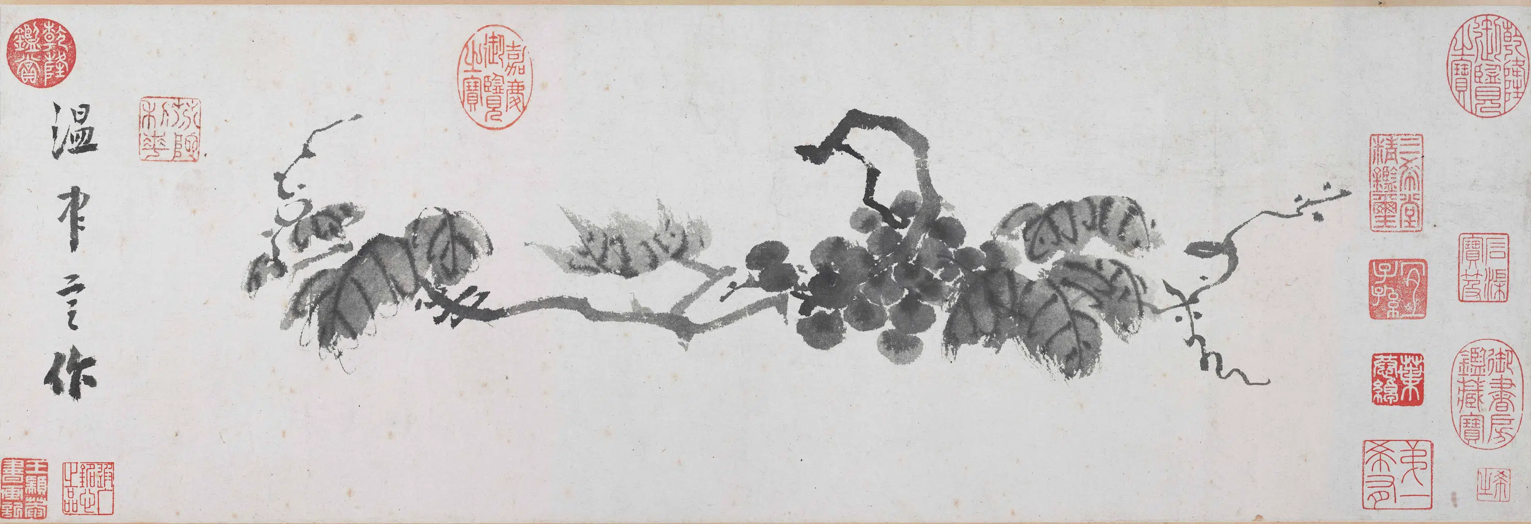 元朝【温日观】《葡萄图卷》