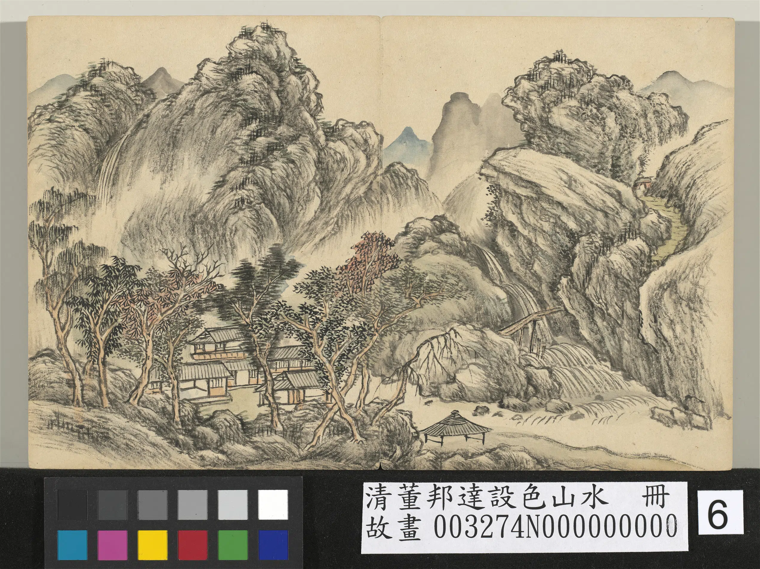 清代【董邦达】《设色山水册图-8开》