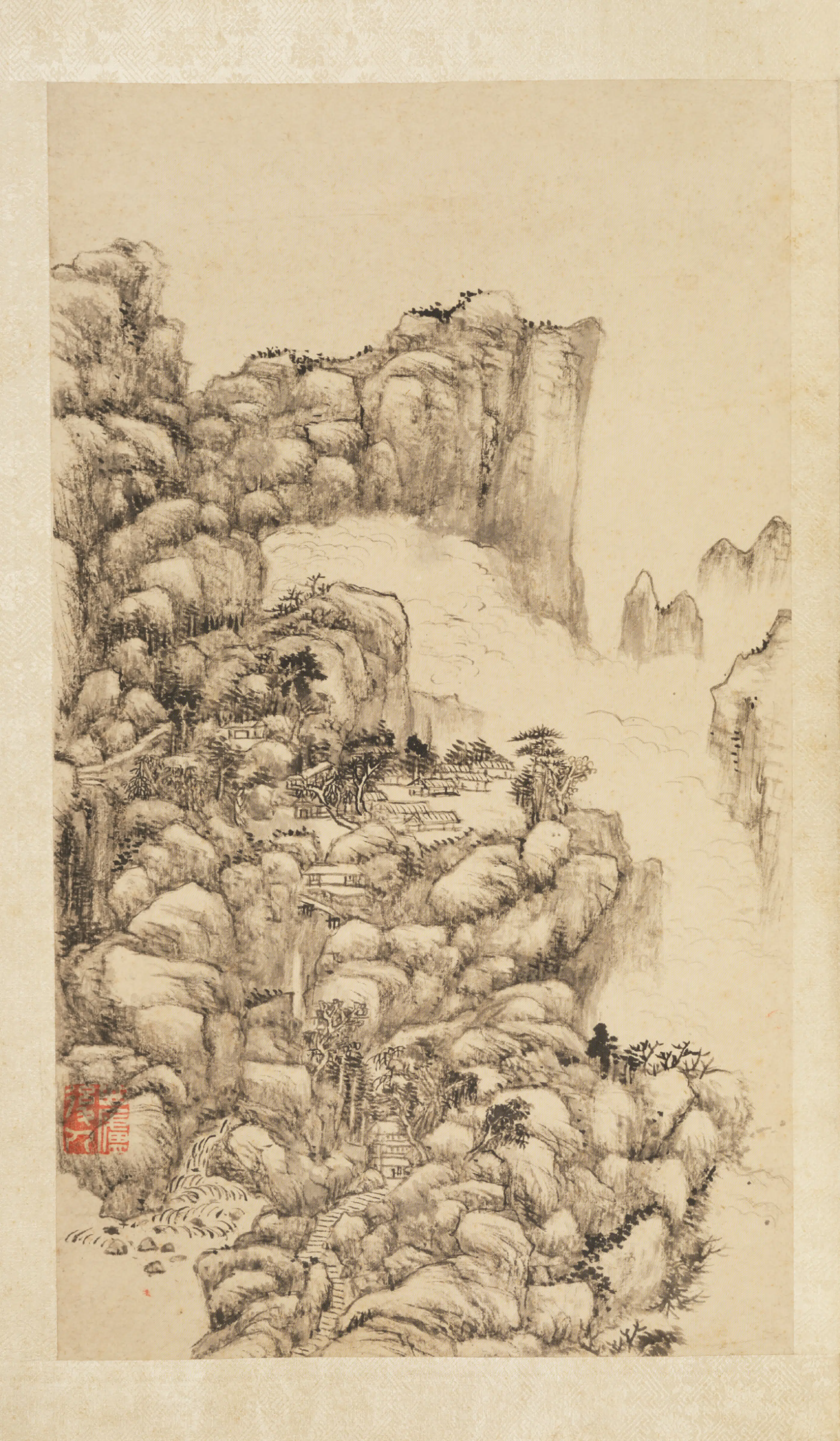 清代【王原祁】《山水册-1(12开)》 第11张 清代【王原祁】《山水册-1(12开)》 第11张