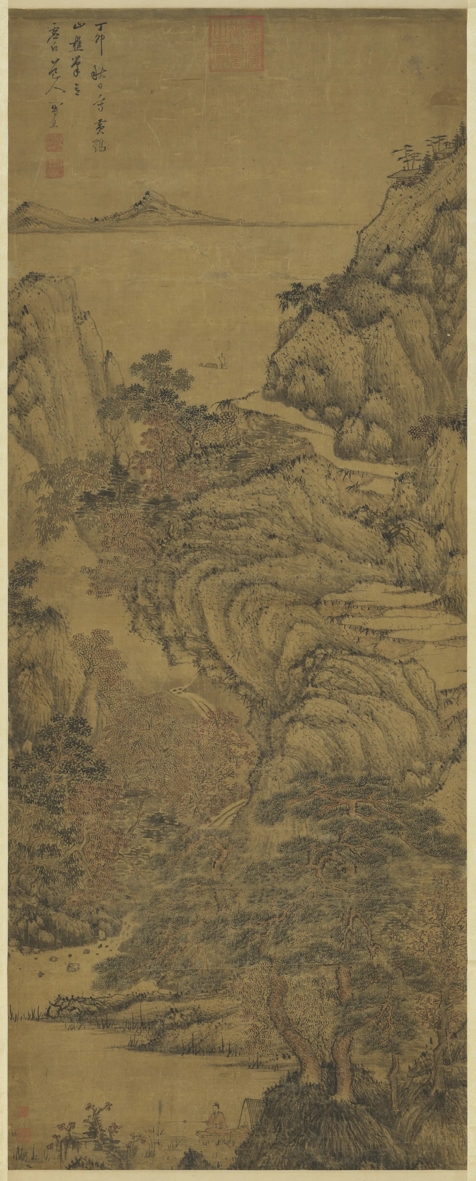明朝【关思】《仿王蒙笔意图轴》