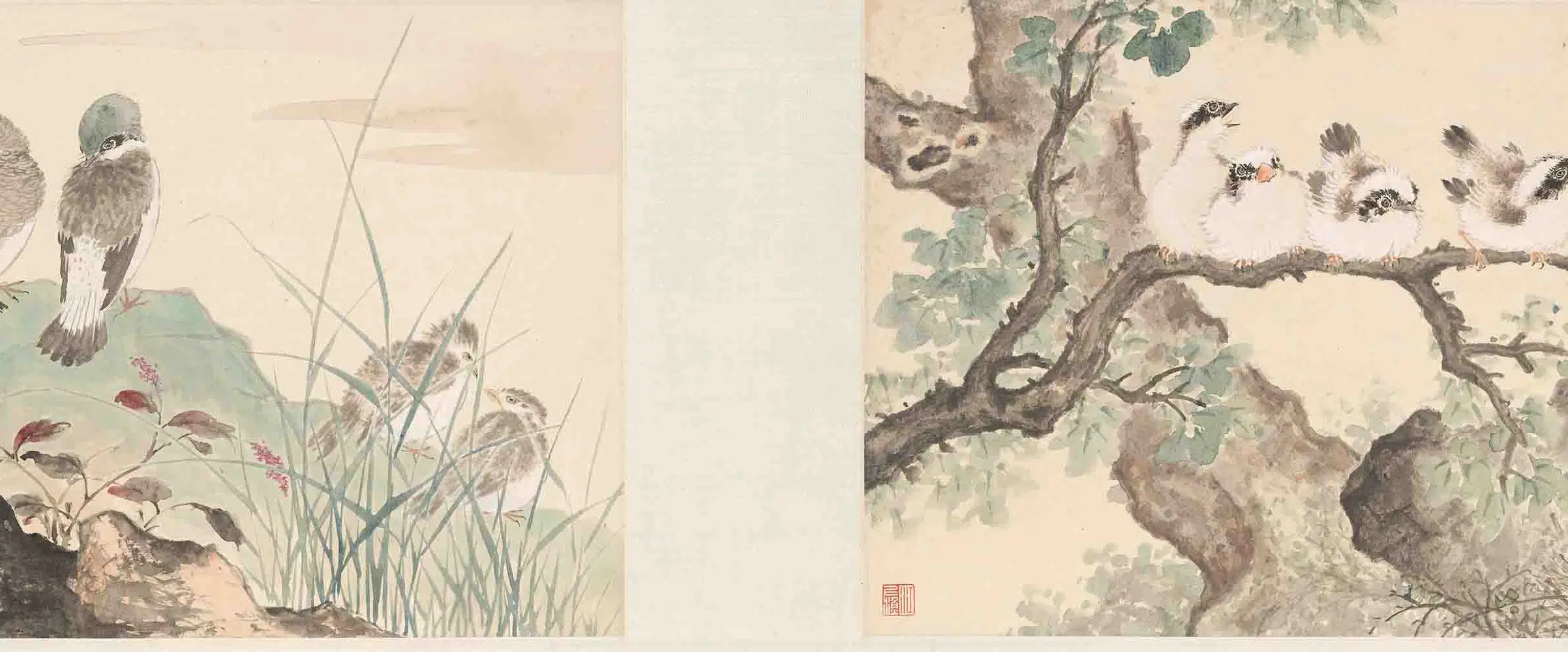 近现代【江寒汀】《百禽图卷》 第7张 近现代【江寒汀】《百禽图卷》 第7张
