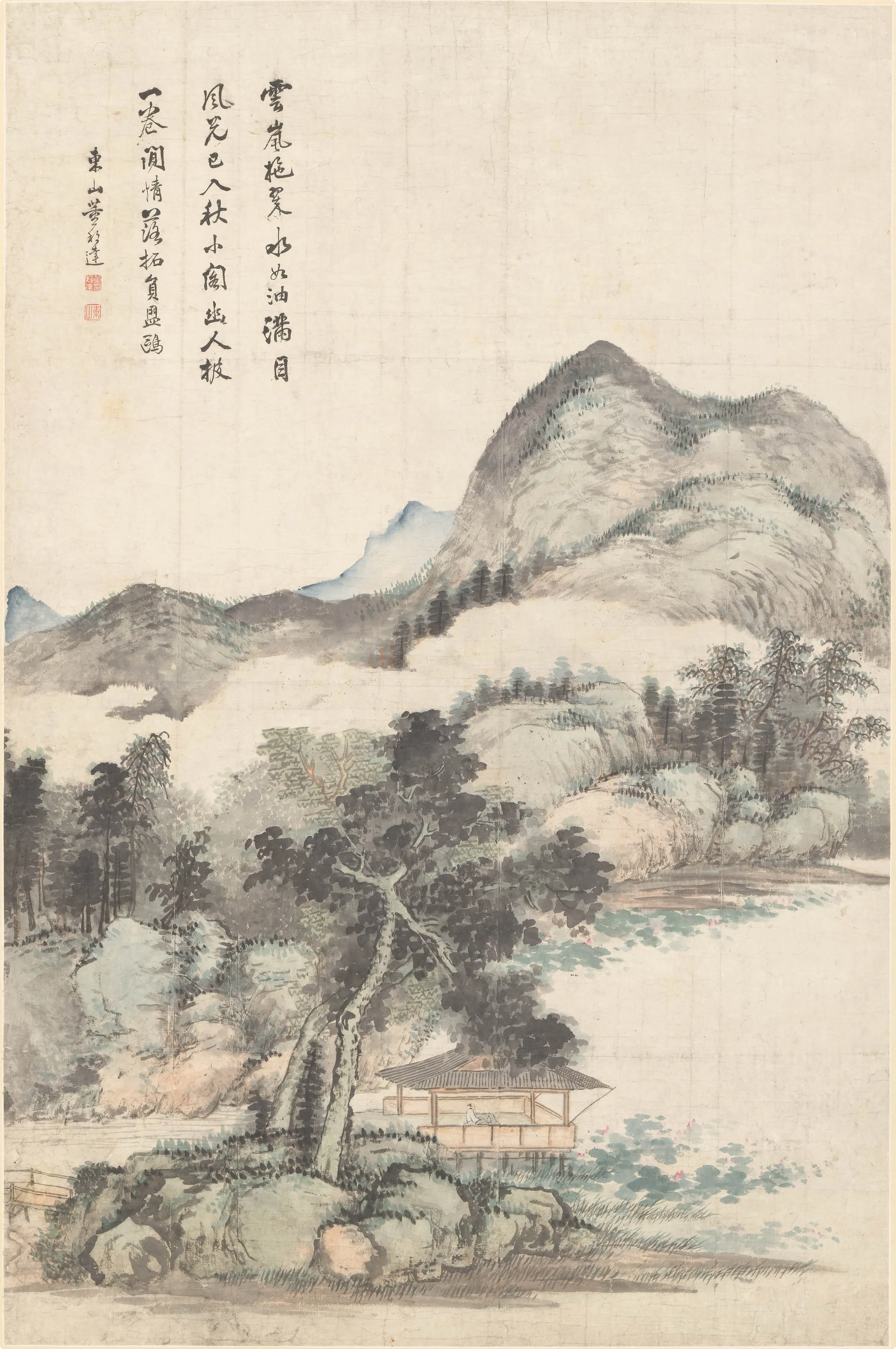 清代【董邦达】《云岚艳翠图轴》