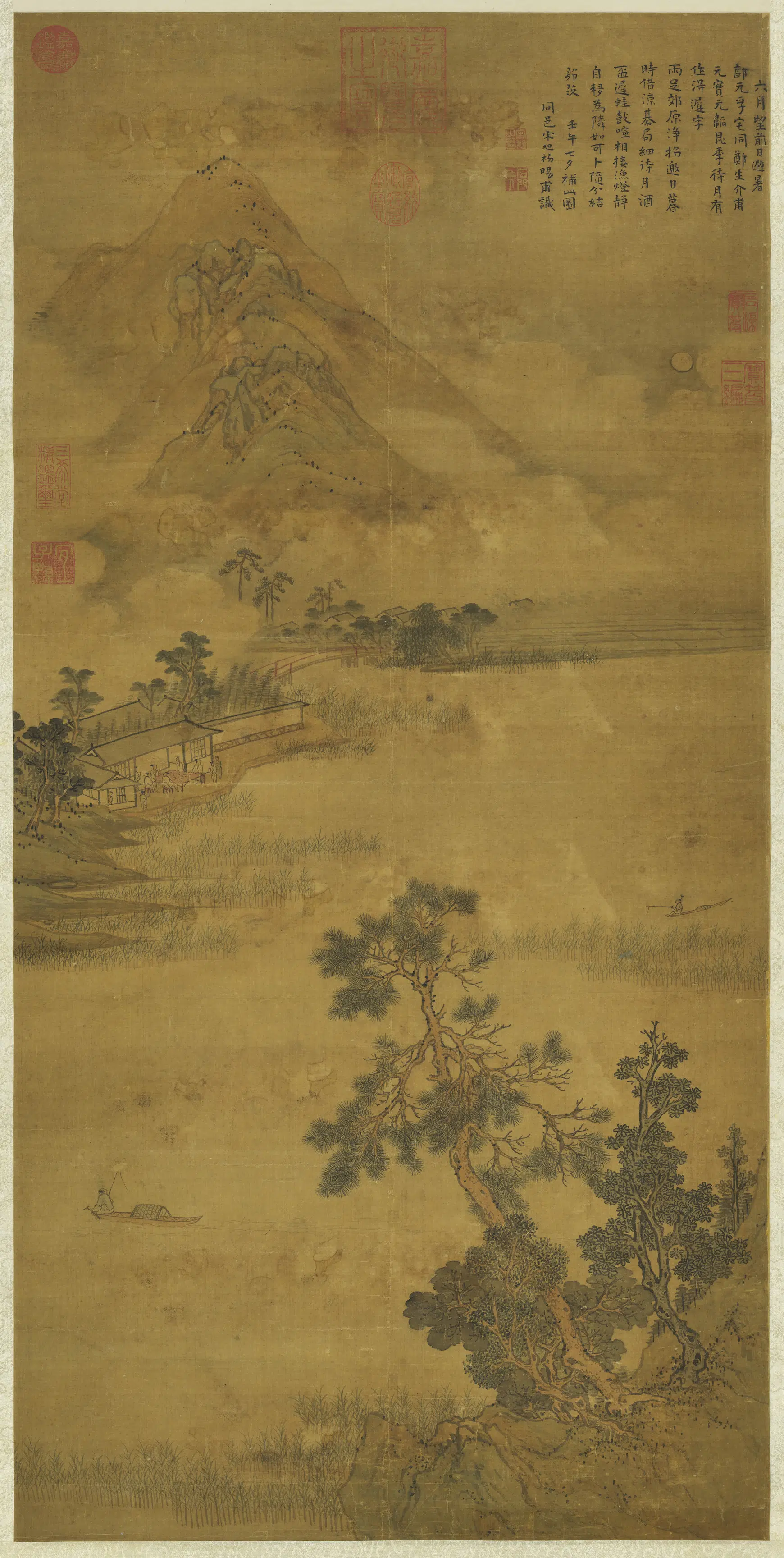 明朝【宋旭】《吟消夏图轴》