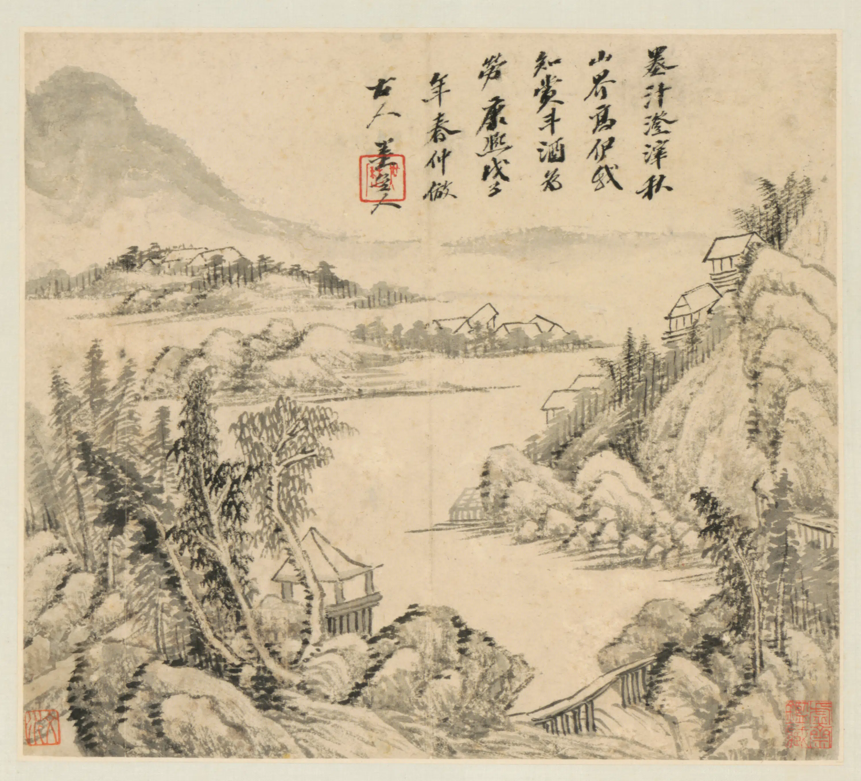 清代【吴历】《山水图册（12开）》 第1张