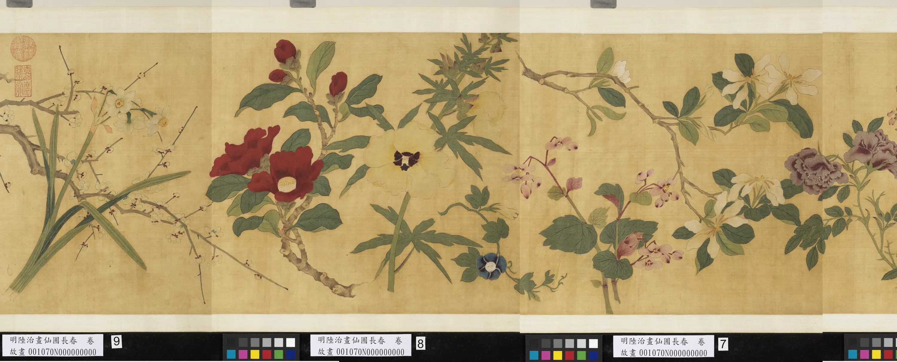 明代【陆治】《画仙圃长春卷》 第2张