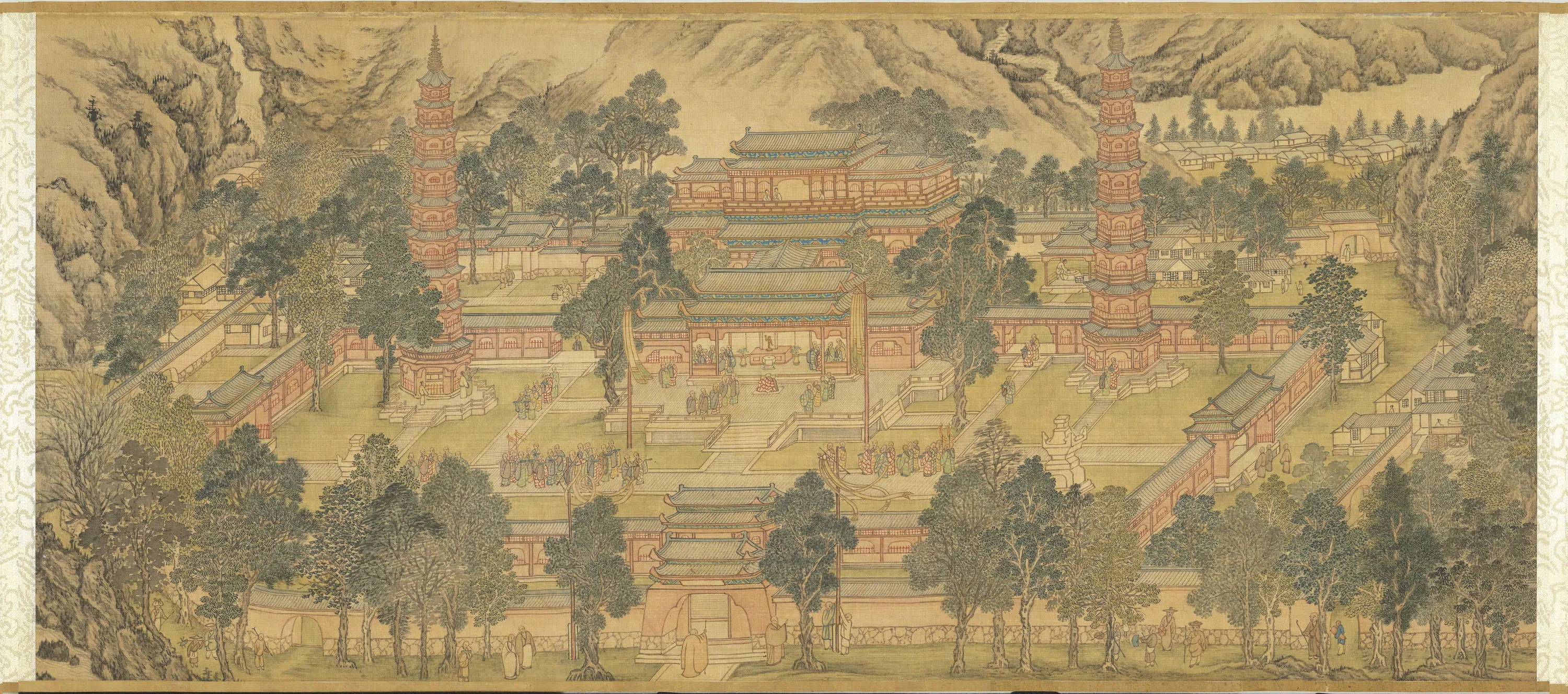 明朝【吴彬】《月令图卷四月》