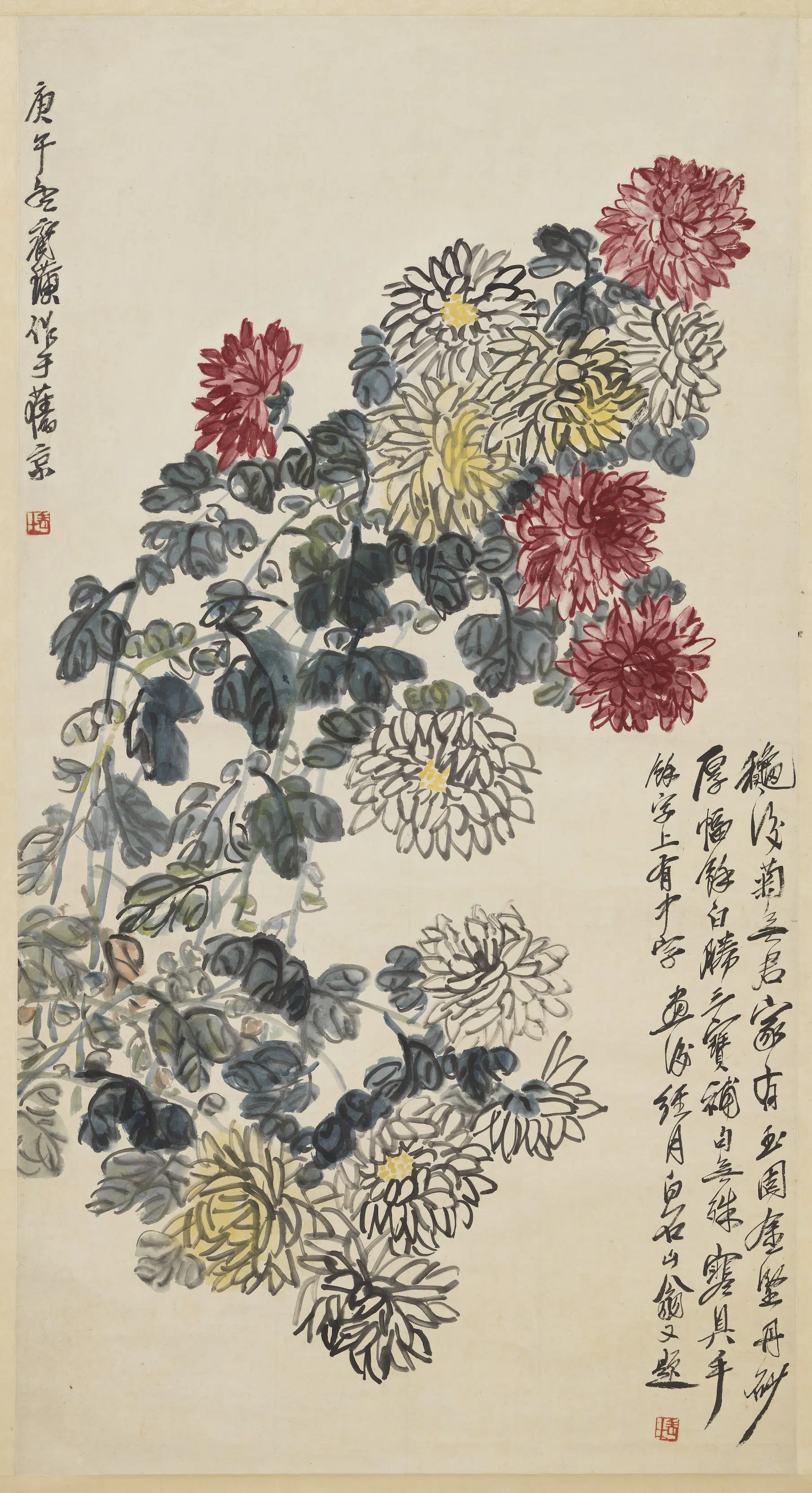 近现代【齐白石】《秋菊图轴》