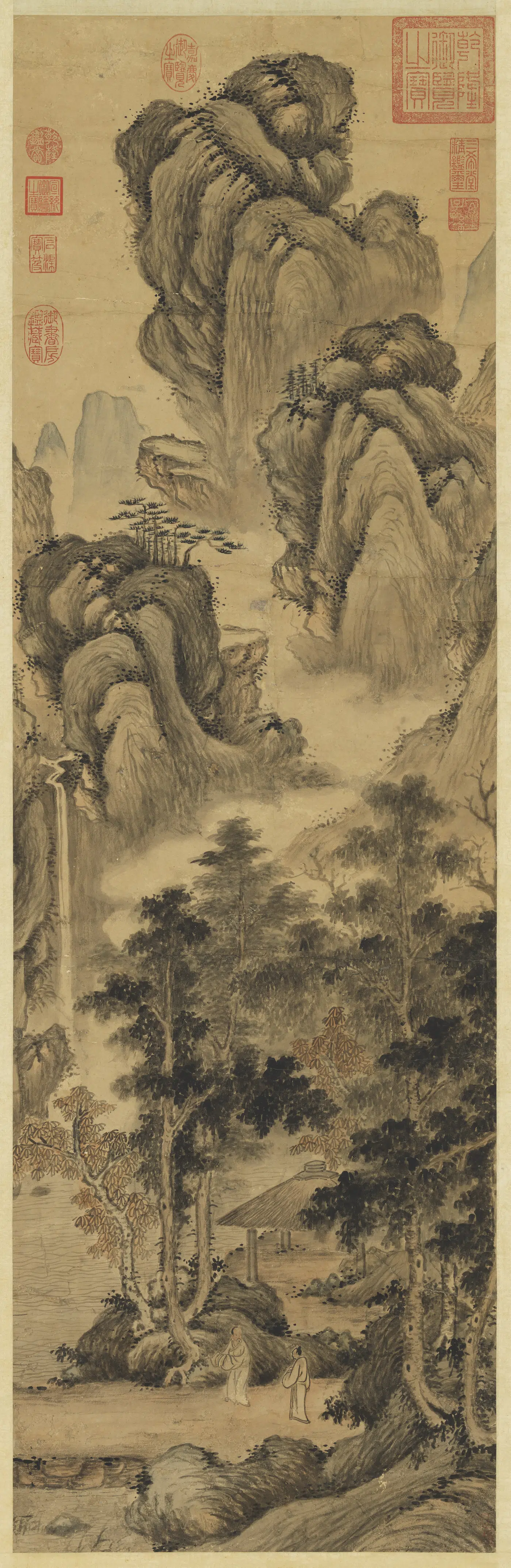 元代《元人秋山图轴》