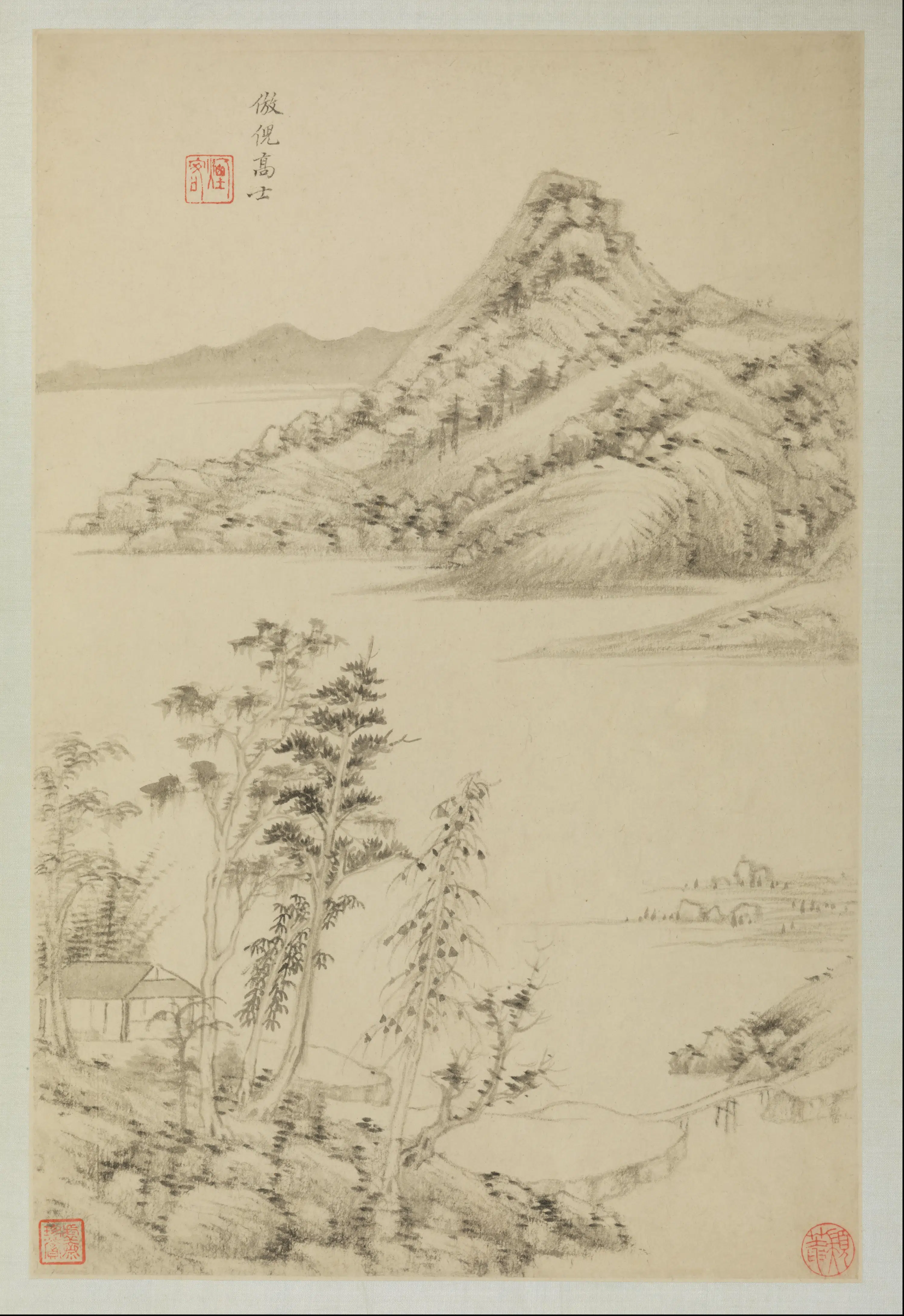 清代【王时敏】《仿古山水册-11开》 第4张 清代【王时敏】《仿古山水册-11开》 第4张