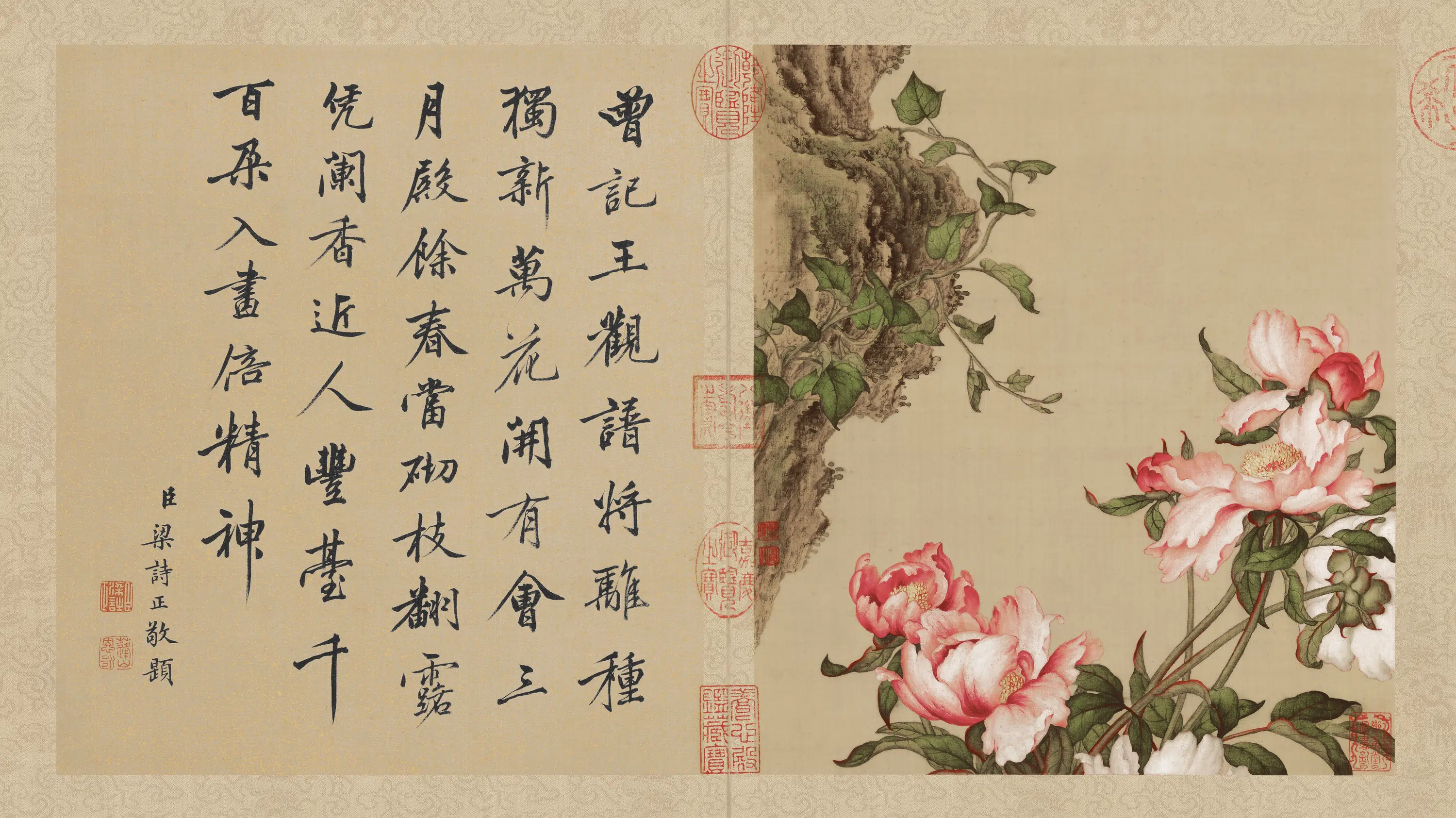 清代【郎世宁】《花鸟册页(10开)》 第6张 清代【郎世宁】《花鸟册页(10开)》 第6张
