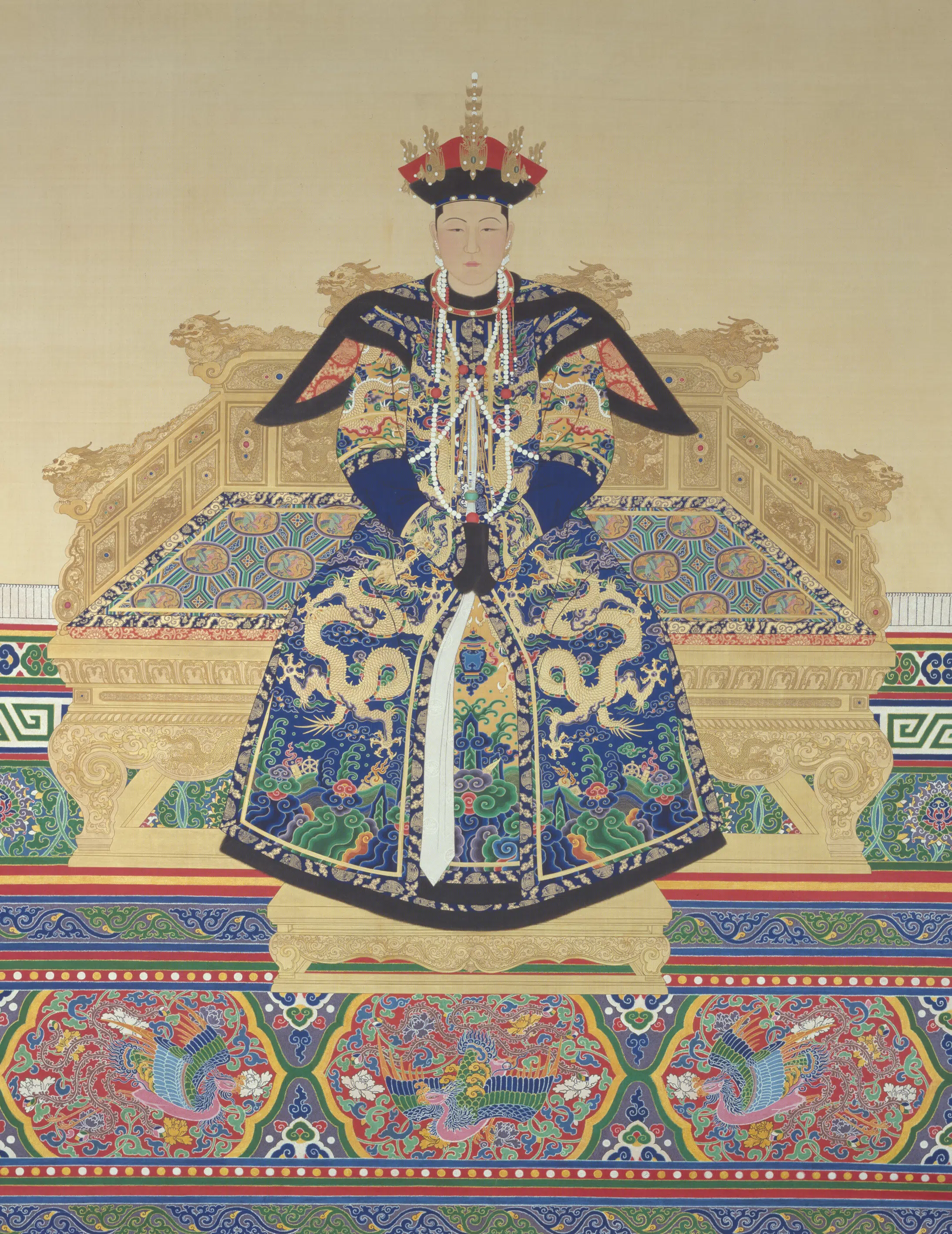 清代【清人】《画孝诚仁皇后像轴》