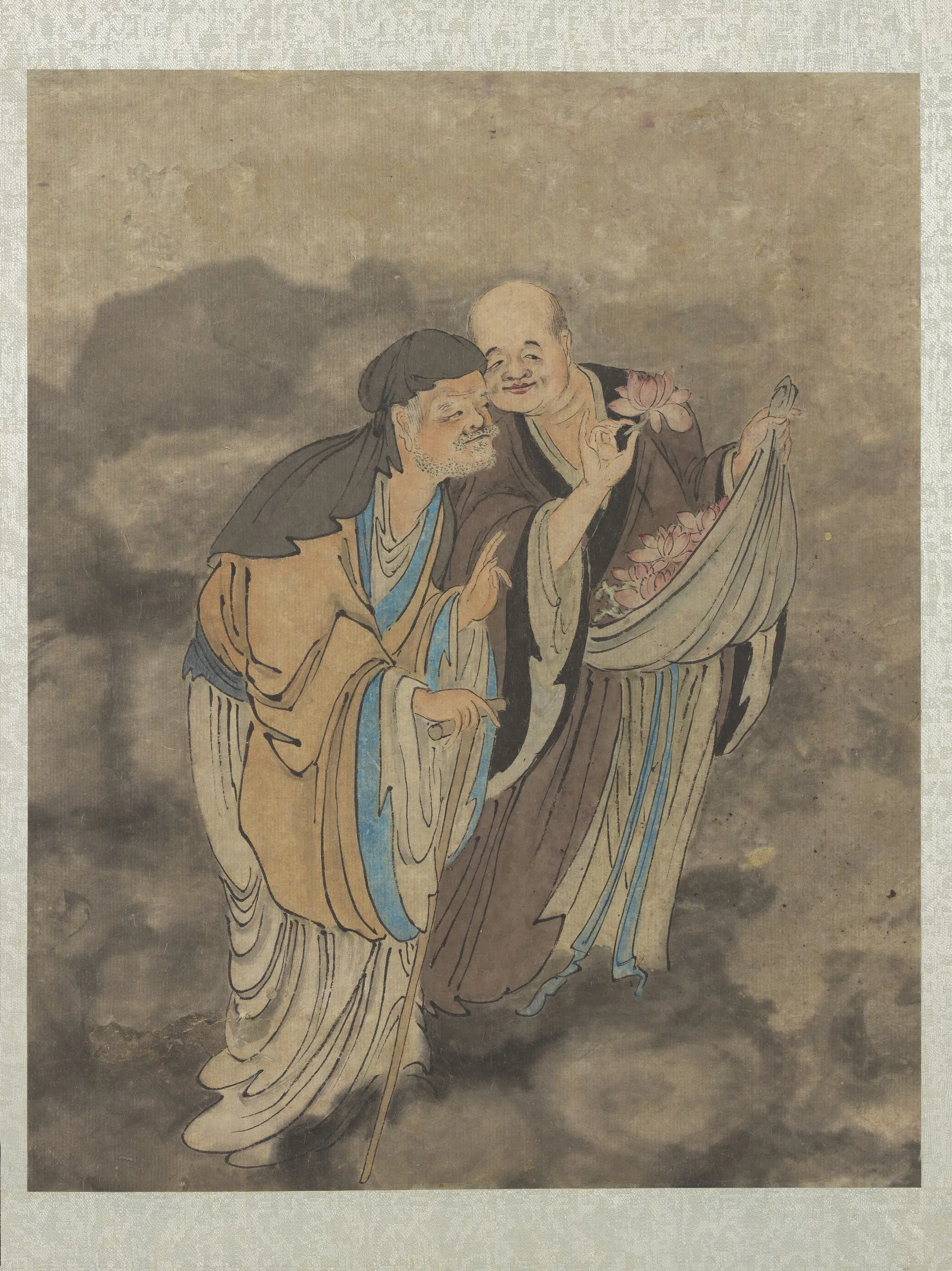 明朝【郑重】《十八应真像册-应真像（七）》