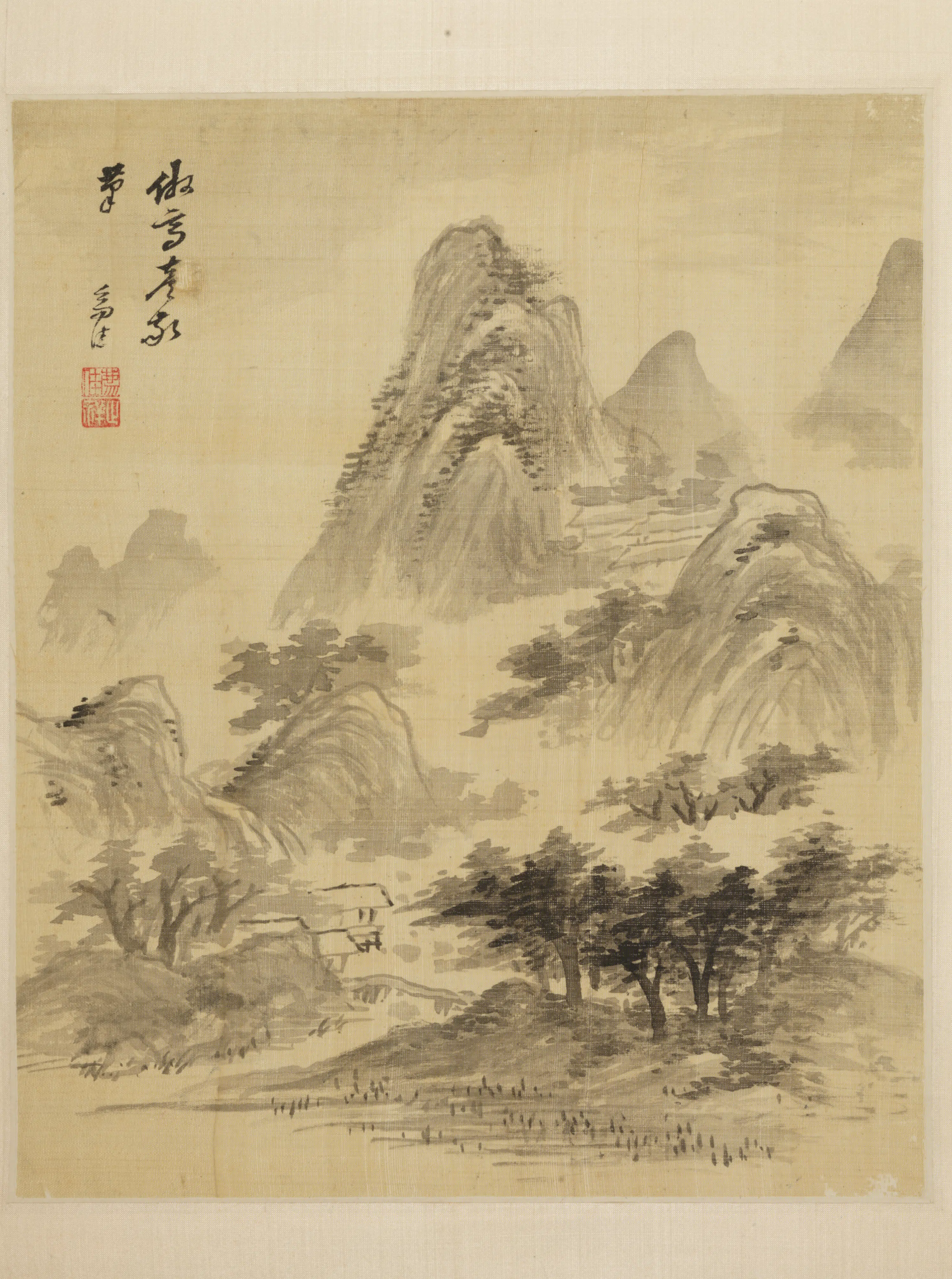 明朝【祁豸佳】《行书录唐姚合诗句页》