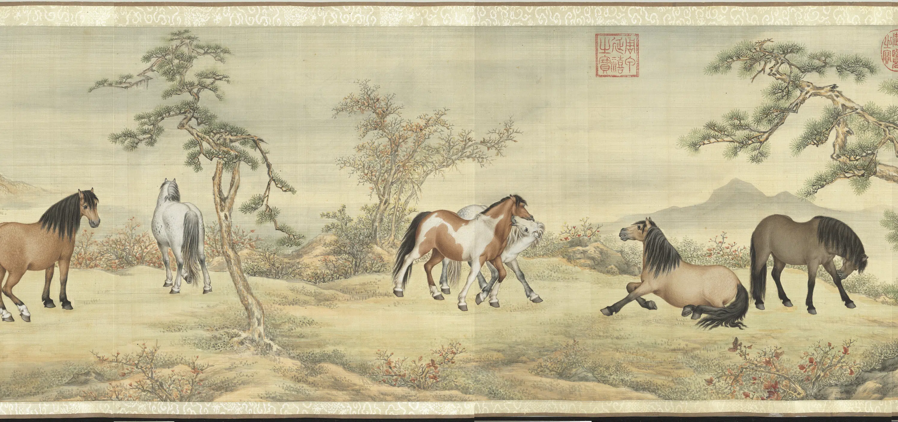 清代《清人天闲驯良平安八骏卷-2》 第3张 清代《清人天闲驯良平安八骏卷-2》 第3张