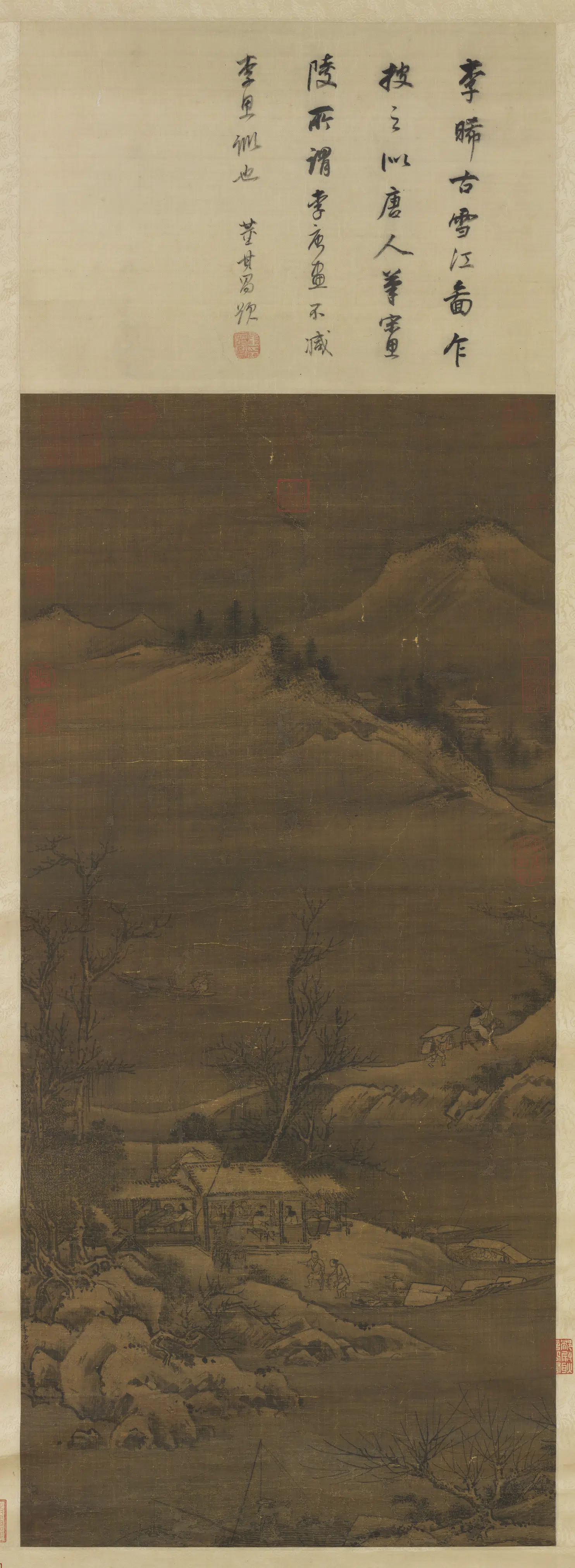 南宋【李唐】《雪江图轴》
