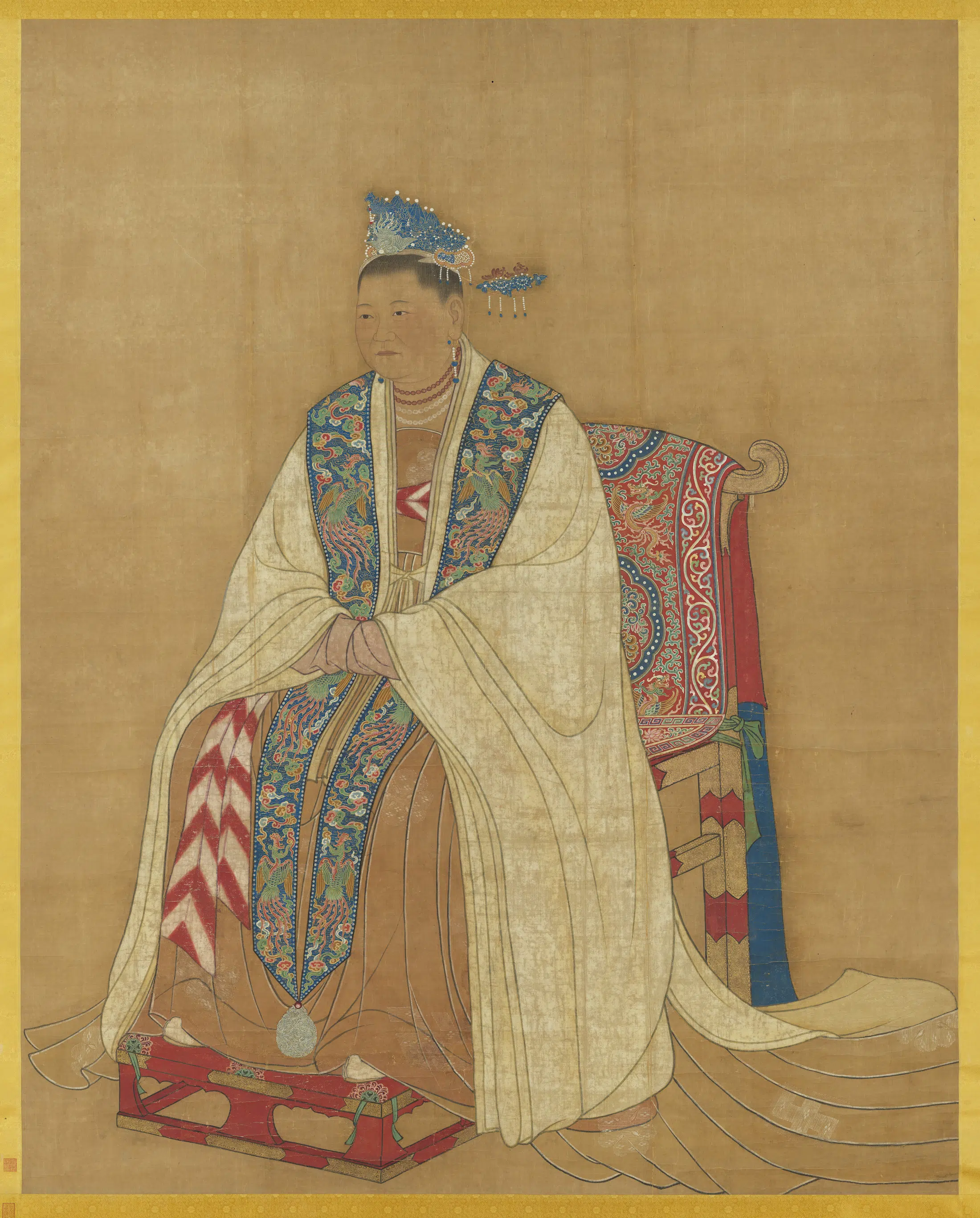 宋代《宋宣祖后坐像图轴》