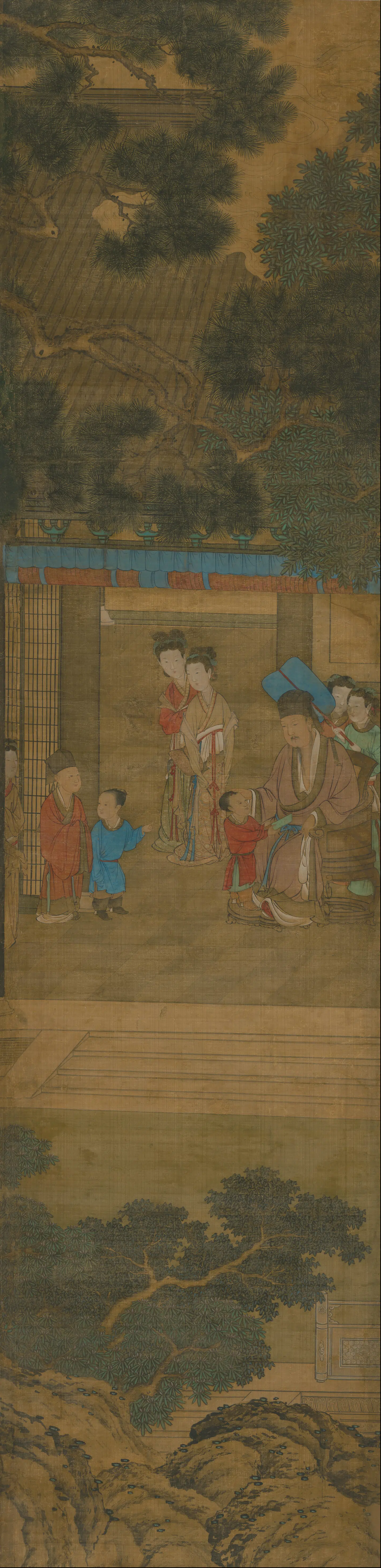 清代【萧晨】《昼锦堂图通景屏》 第3张 清代【萧晨】《昼锦堂图通景屏》 第3张